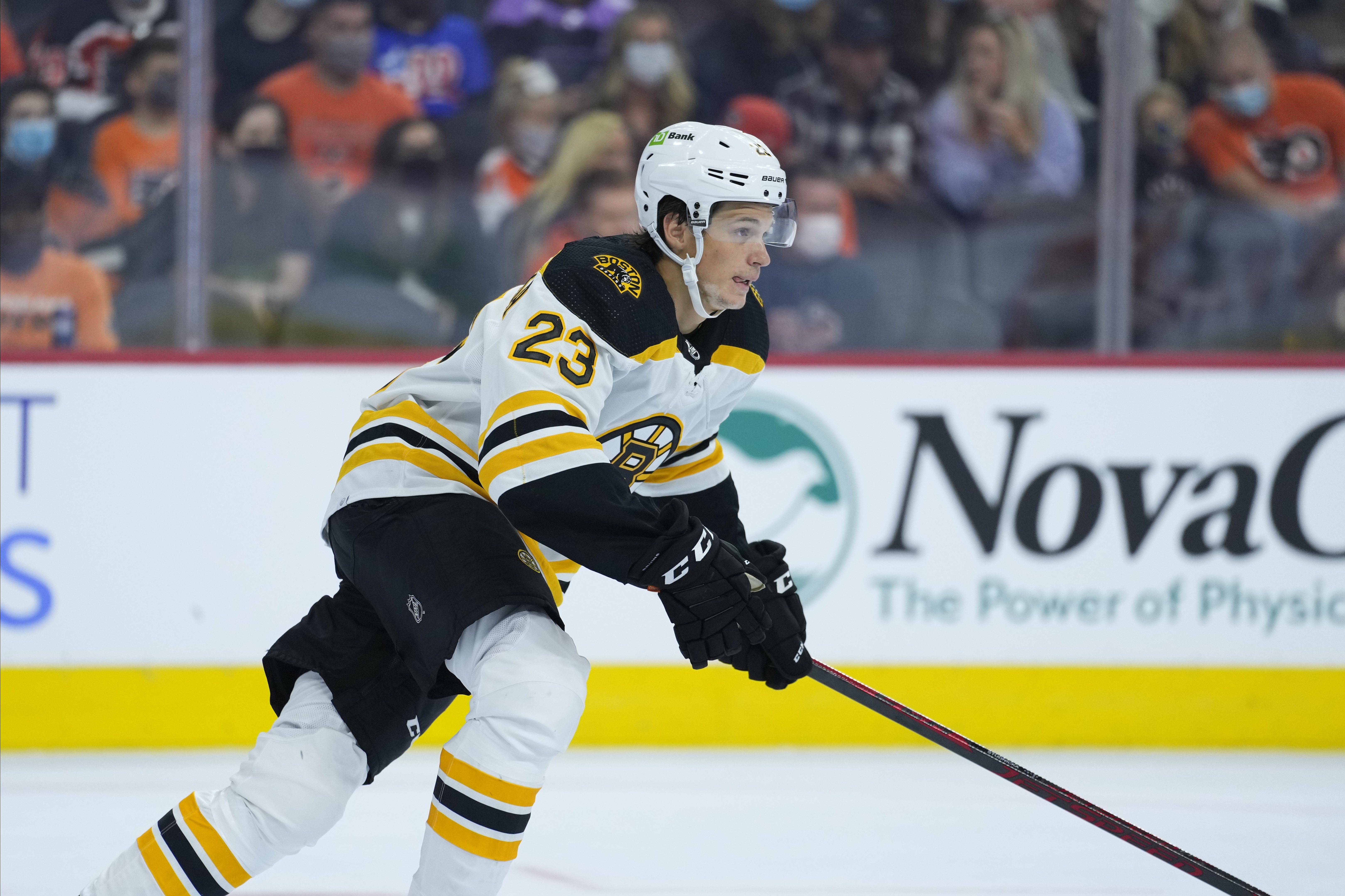 Jack Studnicka scored the first goal of the night Monday against the Flyers.