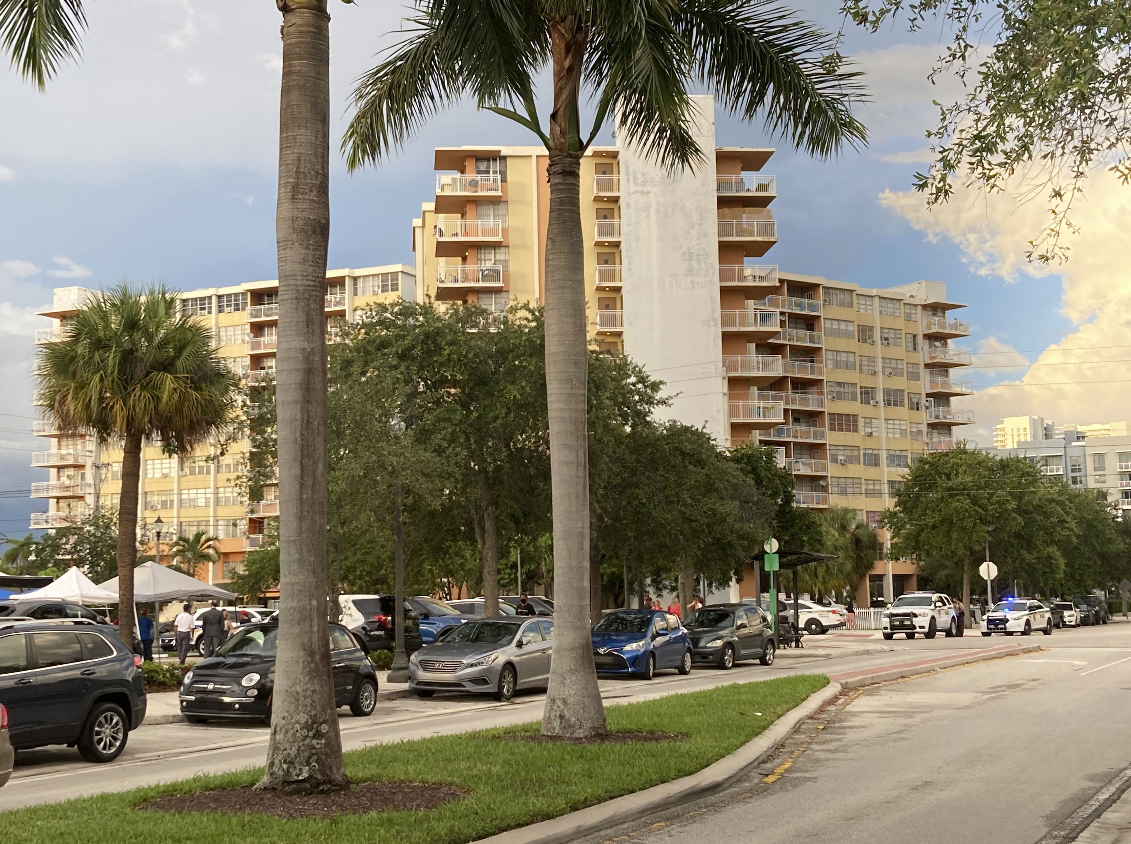 This photo shows the 156-unit Crestview Towers, Friday, July 2, 2021 in North Miami Beach, Fla.