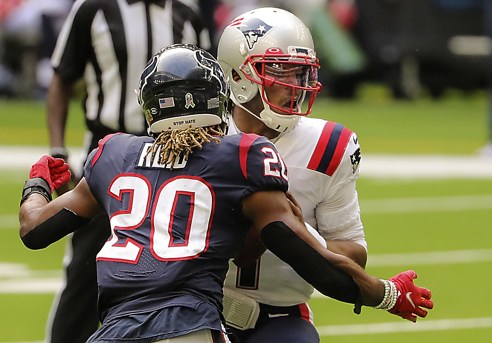 Justin Reid was easily able to get to Cam Newton during the fourth quarter.