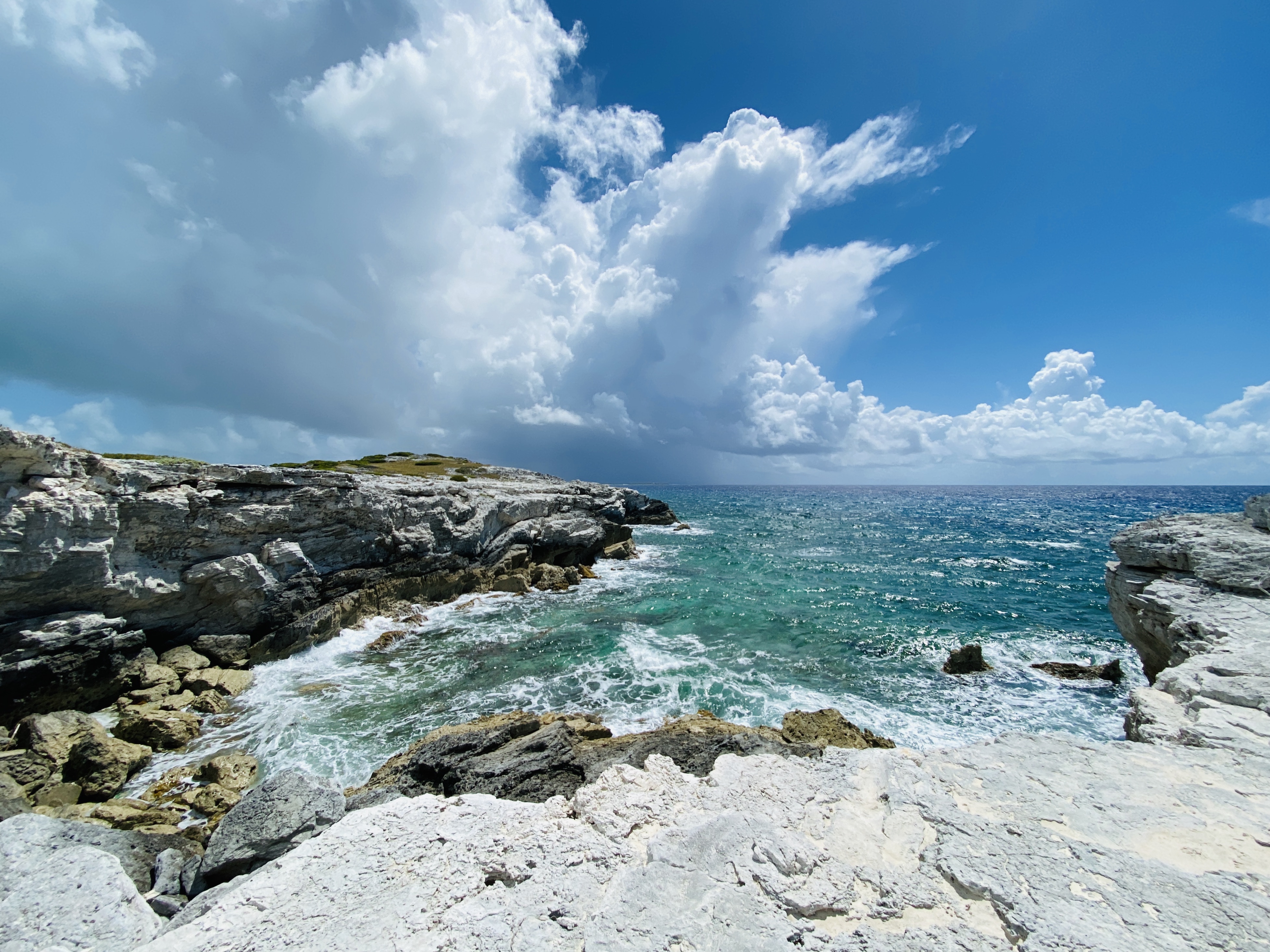 A rocky cliff in South Caicos.