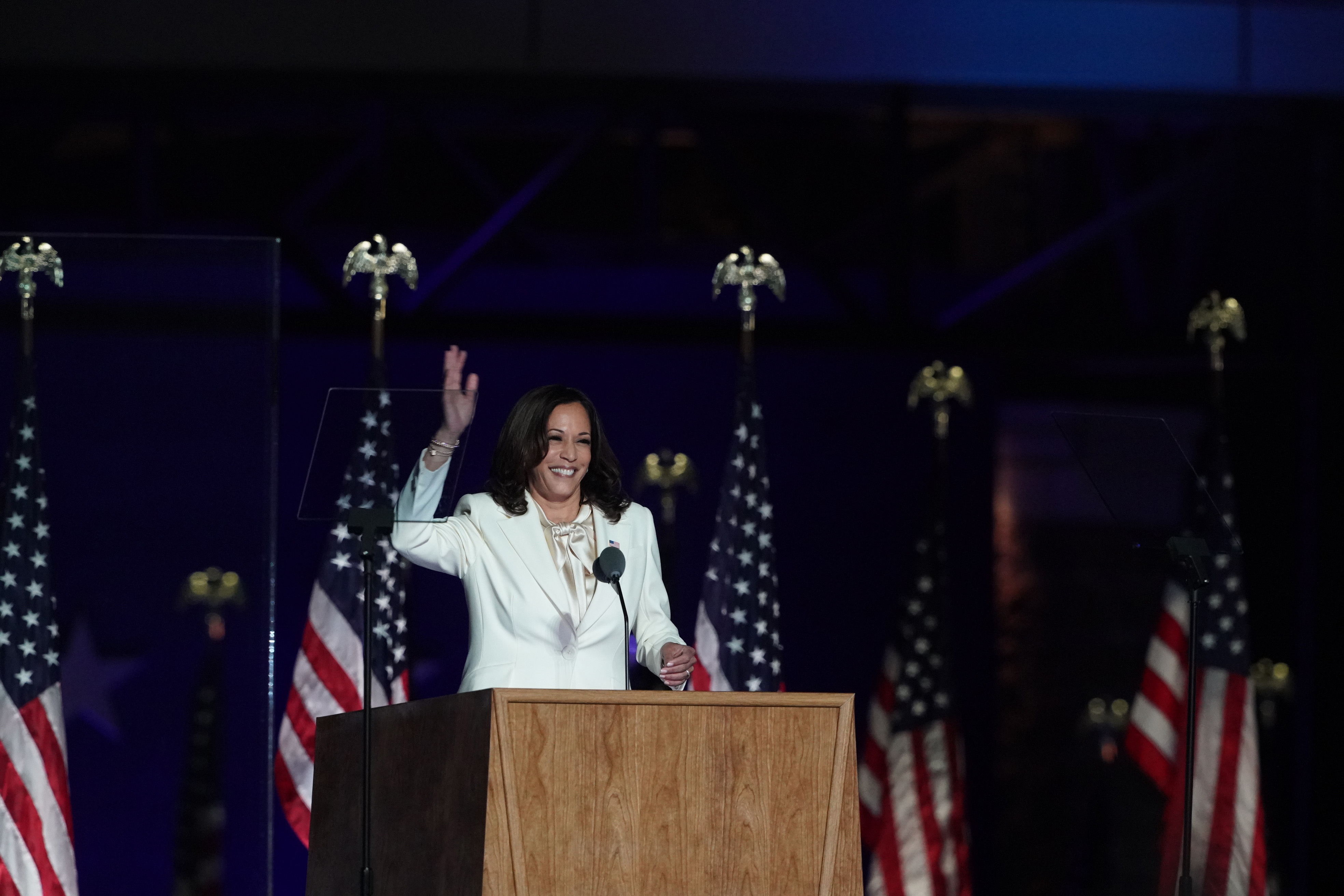 Here S What Kamala Harris Told Young Girls As She Gave Her First Speech As Vice President Elect The Boston Globe
