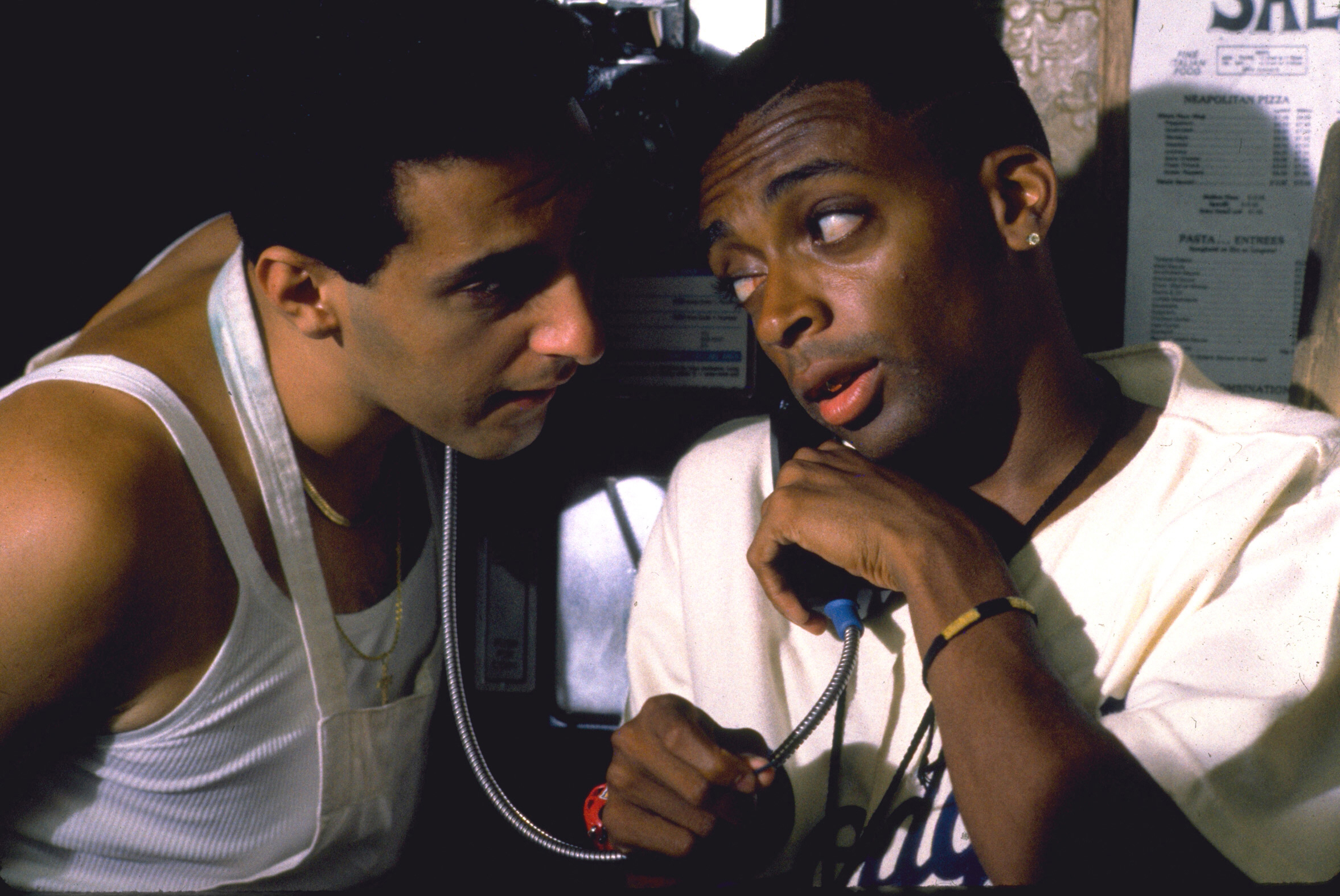 John Turturro and Spike Lee in "Do the Right Thing." A digitally restored version of the film will be shown when the Coolidge reopens next month.
