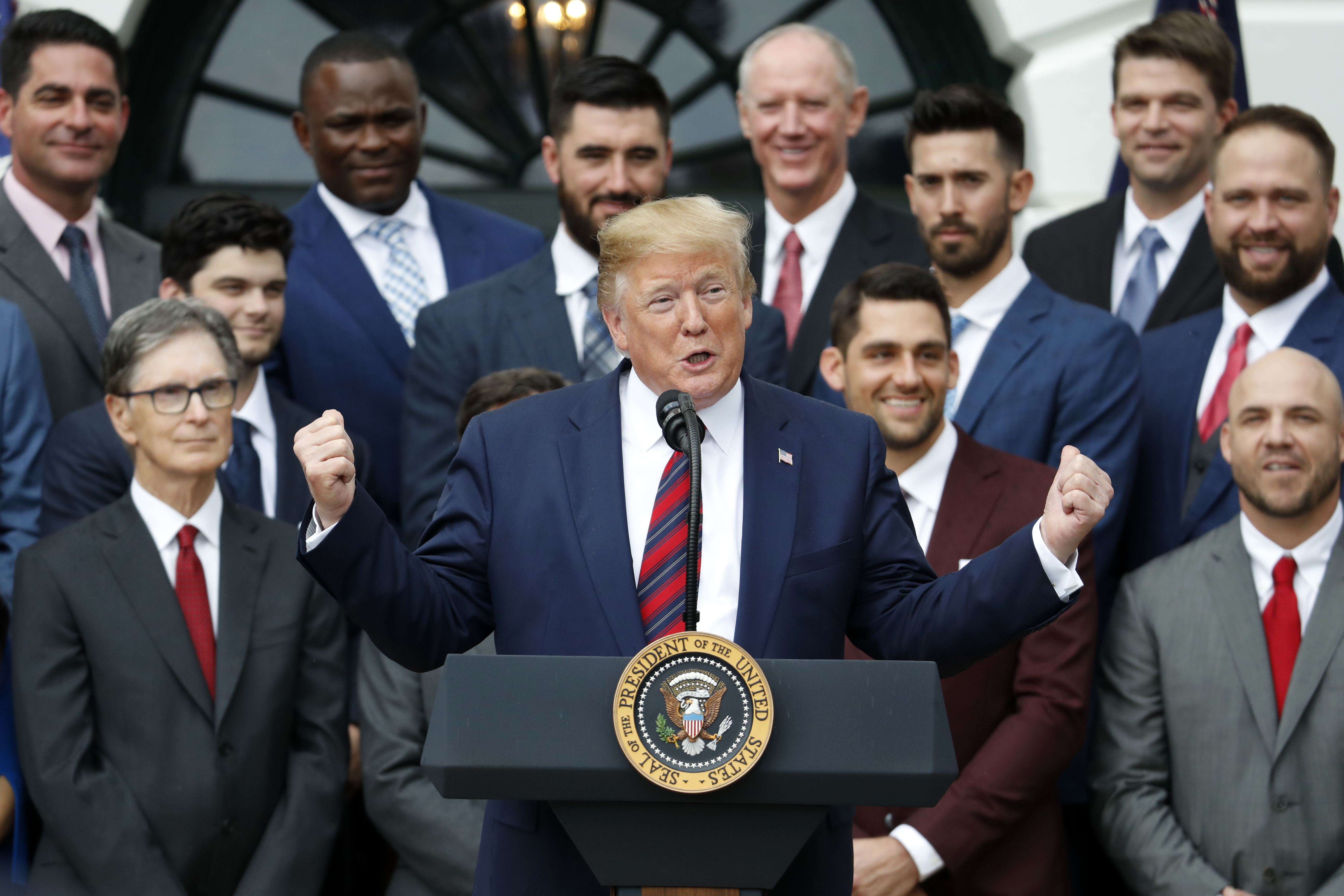 The 2018 champion Red Sox were honored by President Trump, though not all of the team members accepted the invitation.