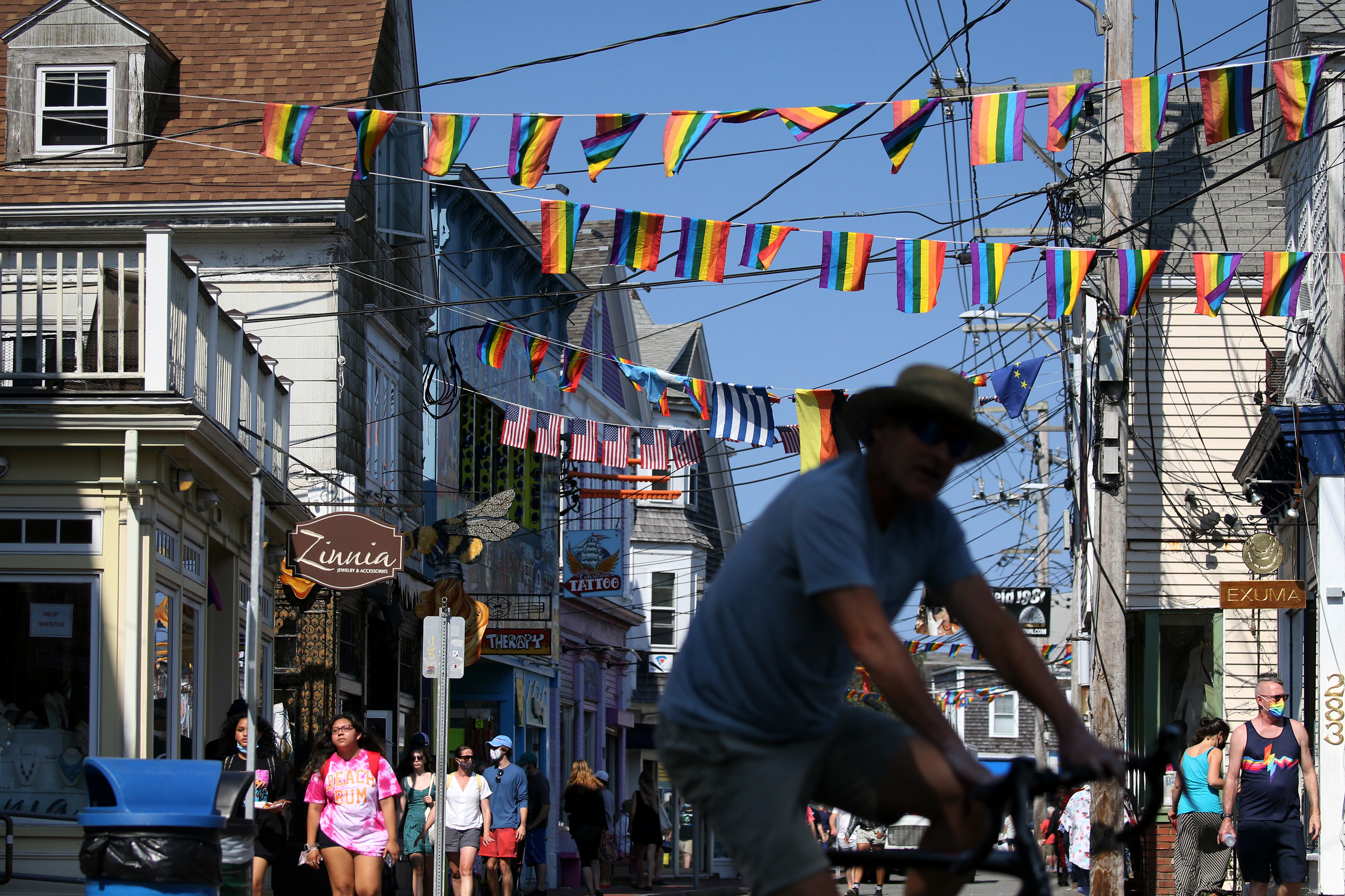 Commerce Street in Provincetown in August.