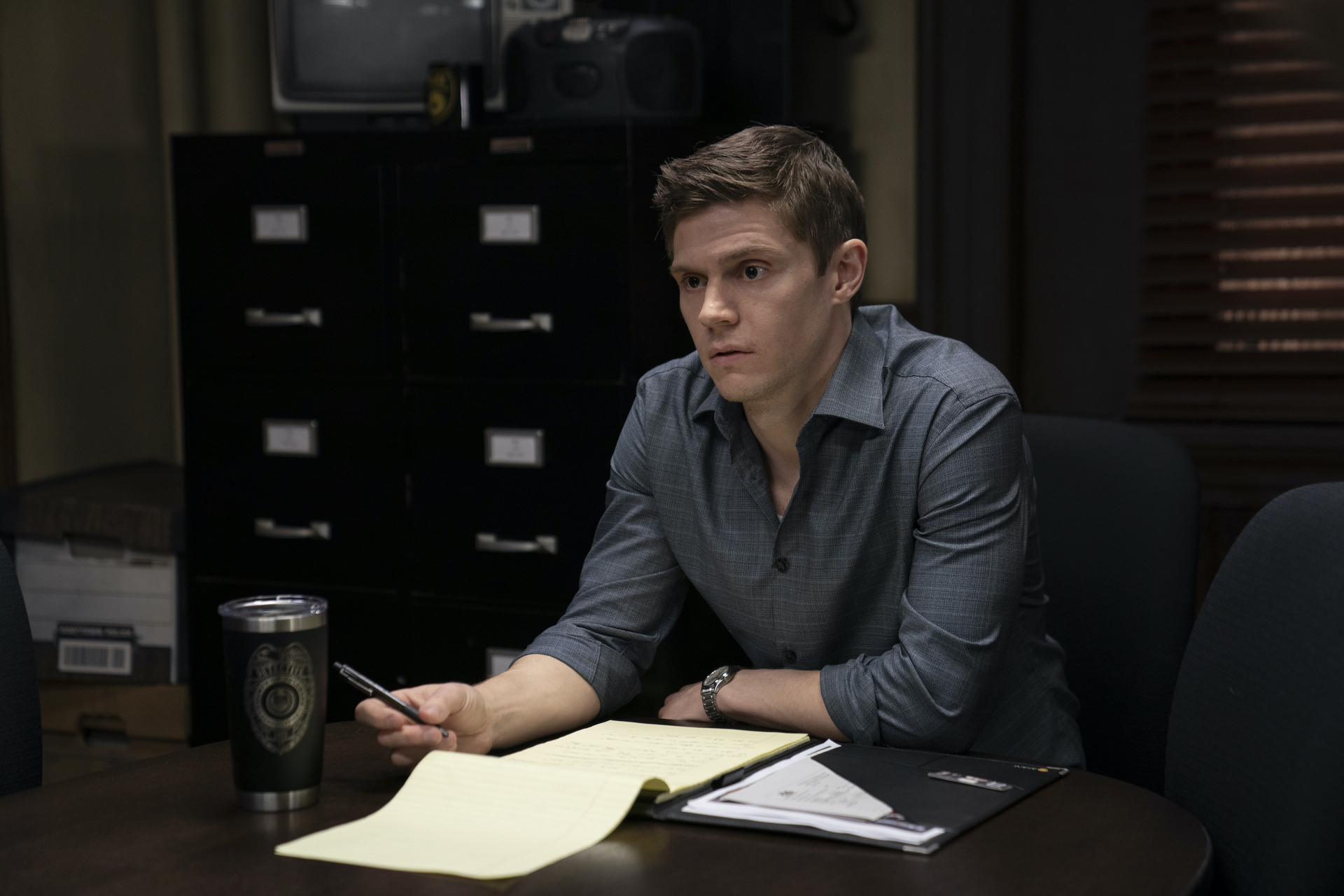 Evan Peters in "Mare of Easttown."