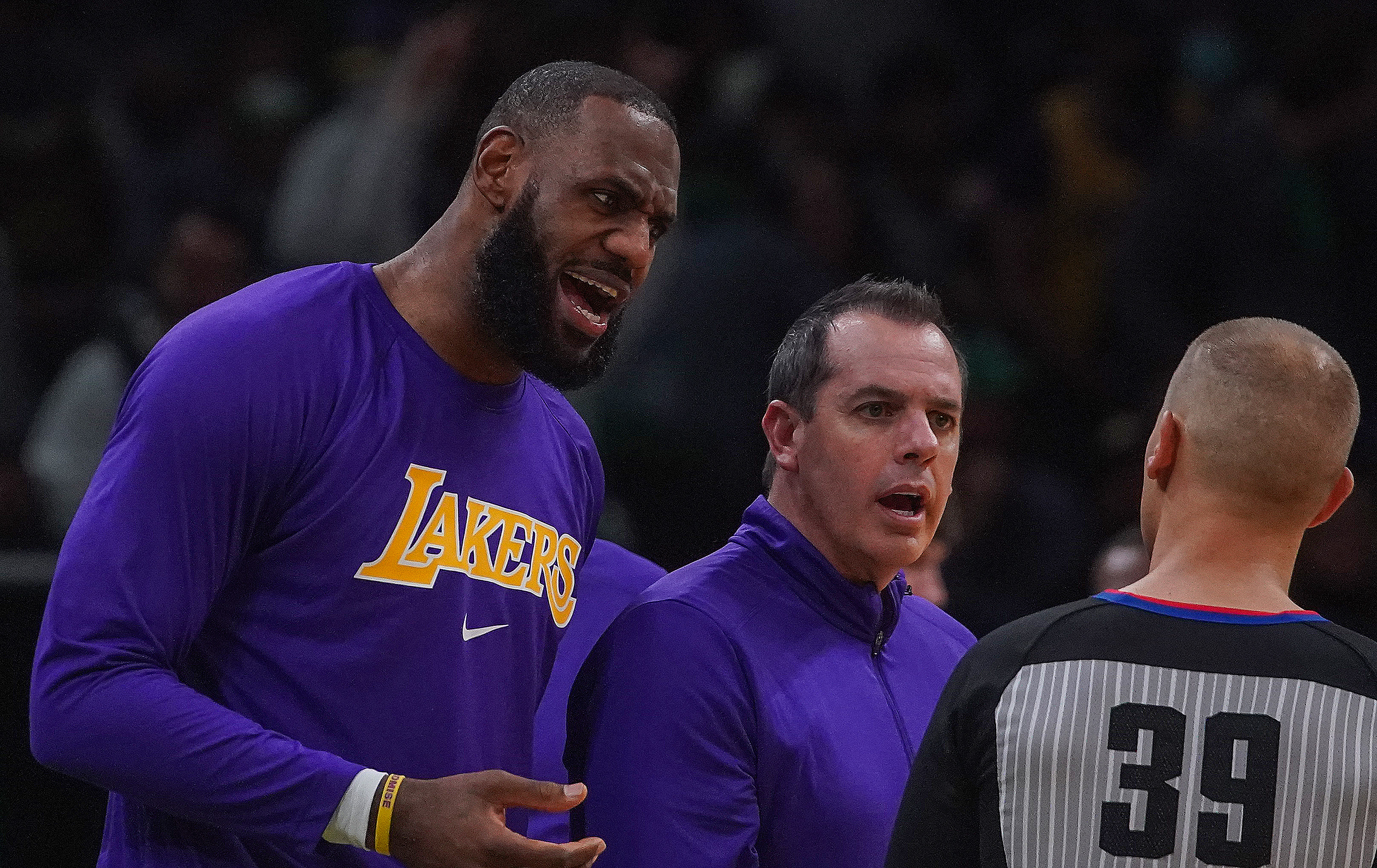 LeBron James wasn't happy with the goings on at TD Garden for most of Friday night.