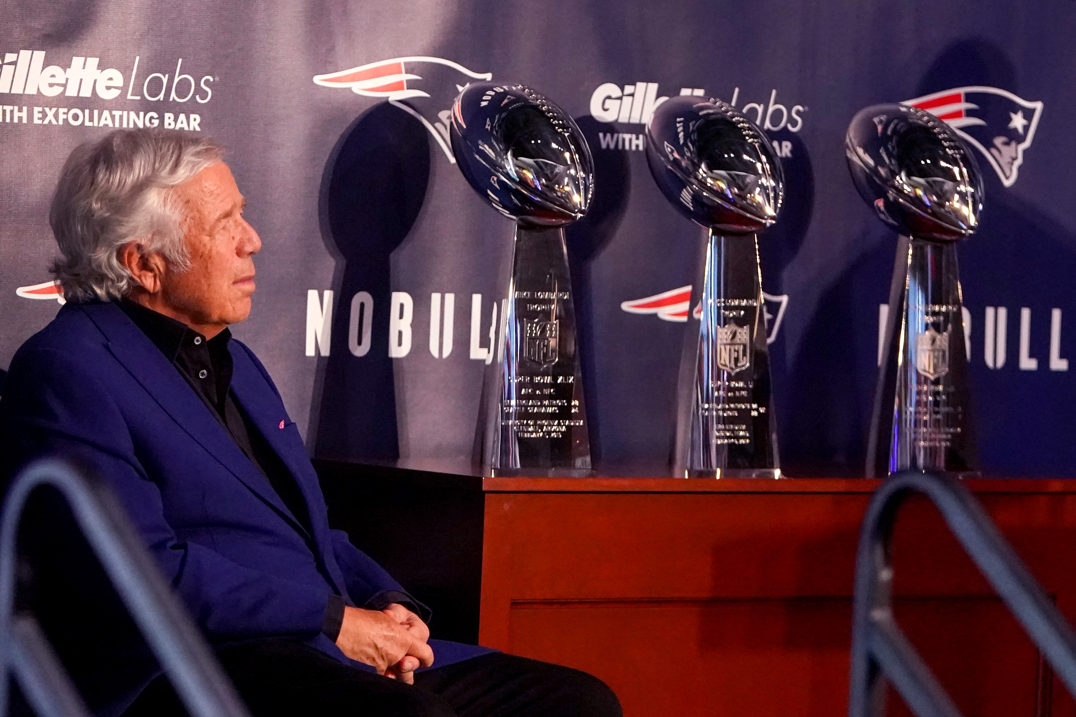 all 6 New England Patriots trophies 