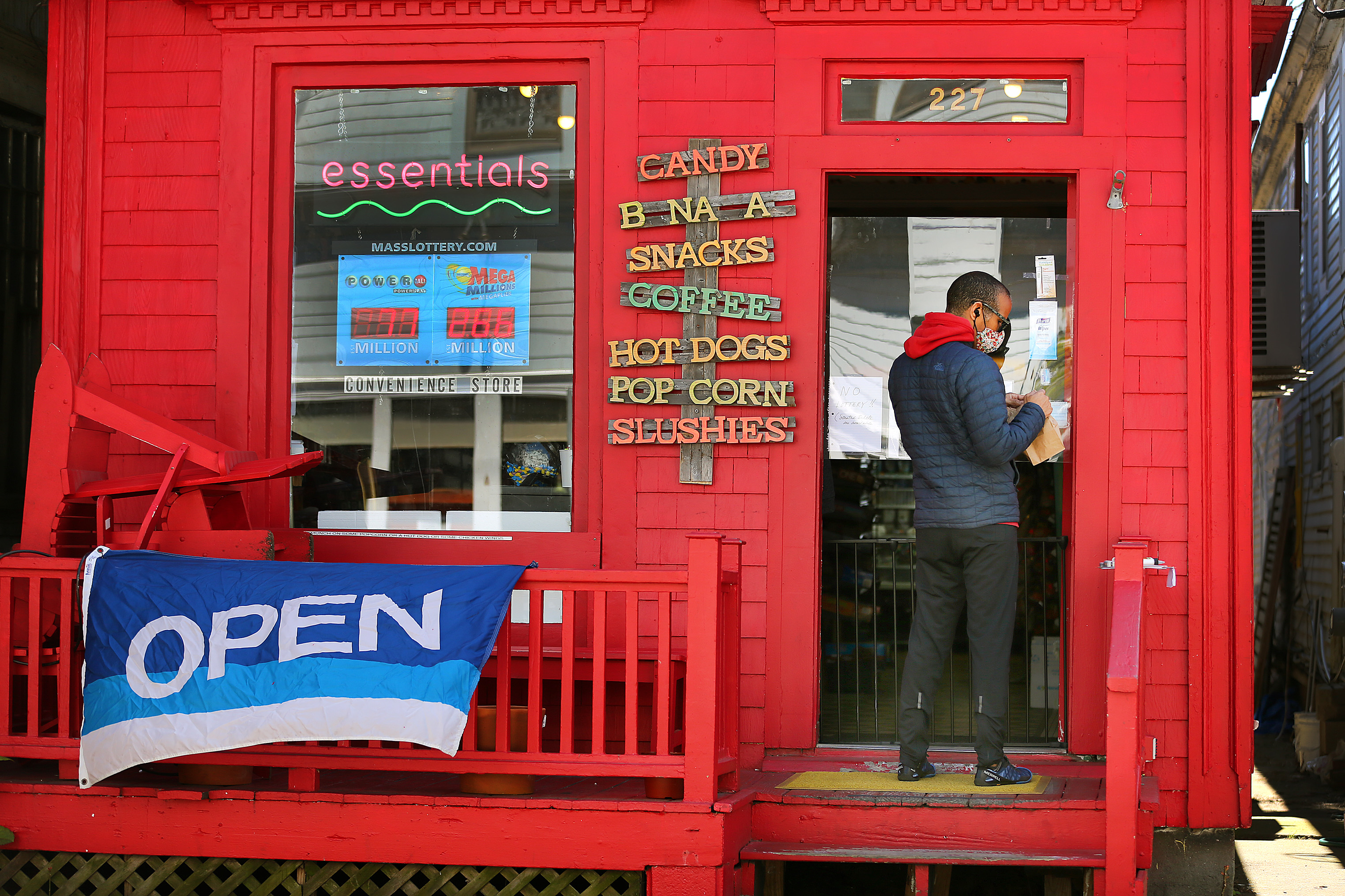 A shop is open on Commercial Street.