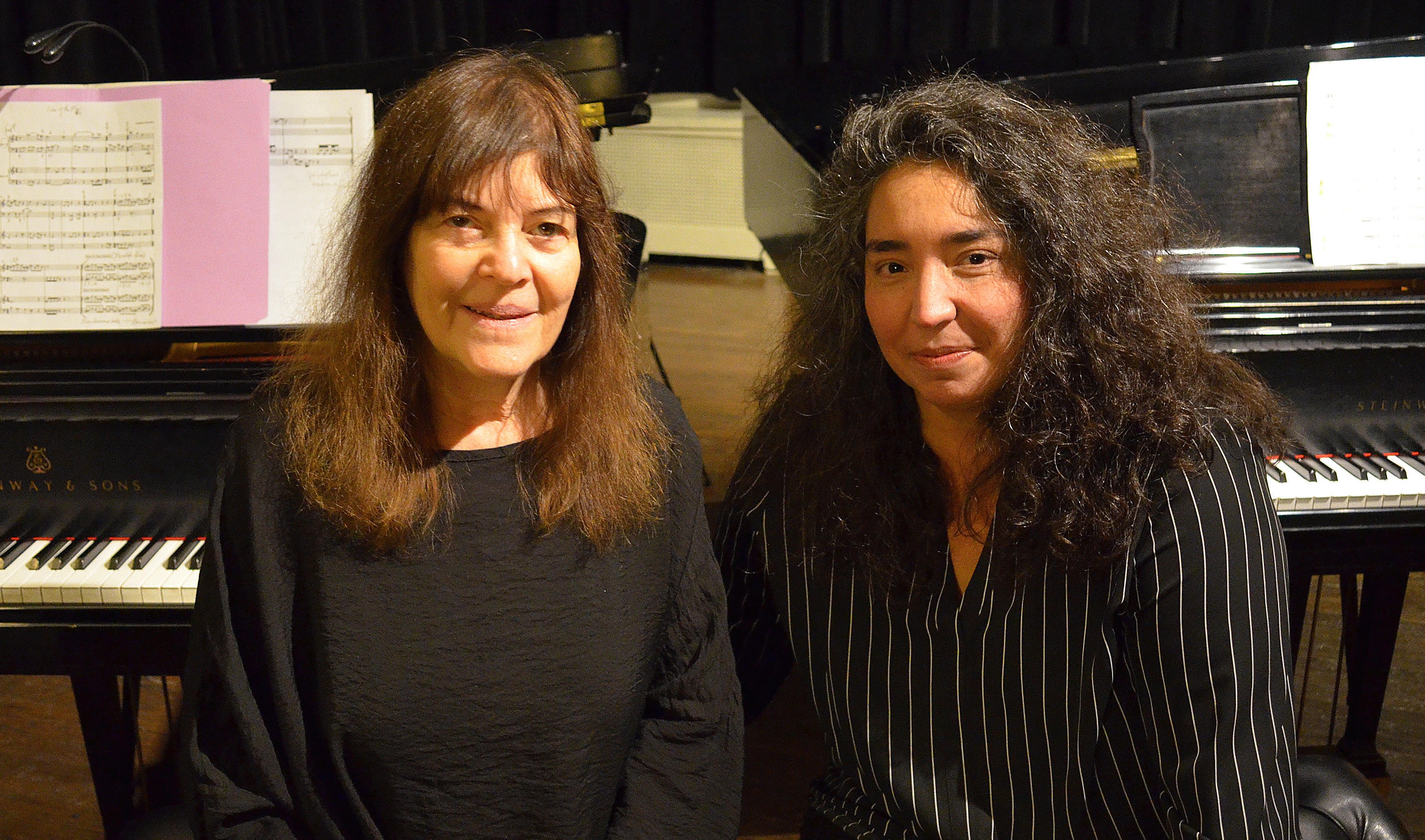 Marilyn Crispell (left) and Angelica Sanchez