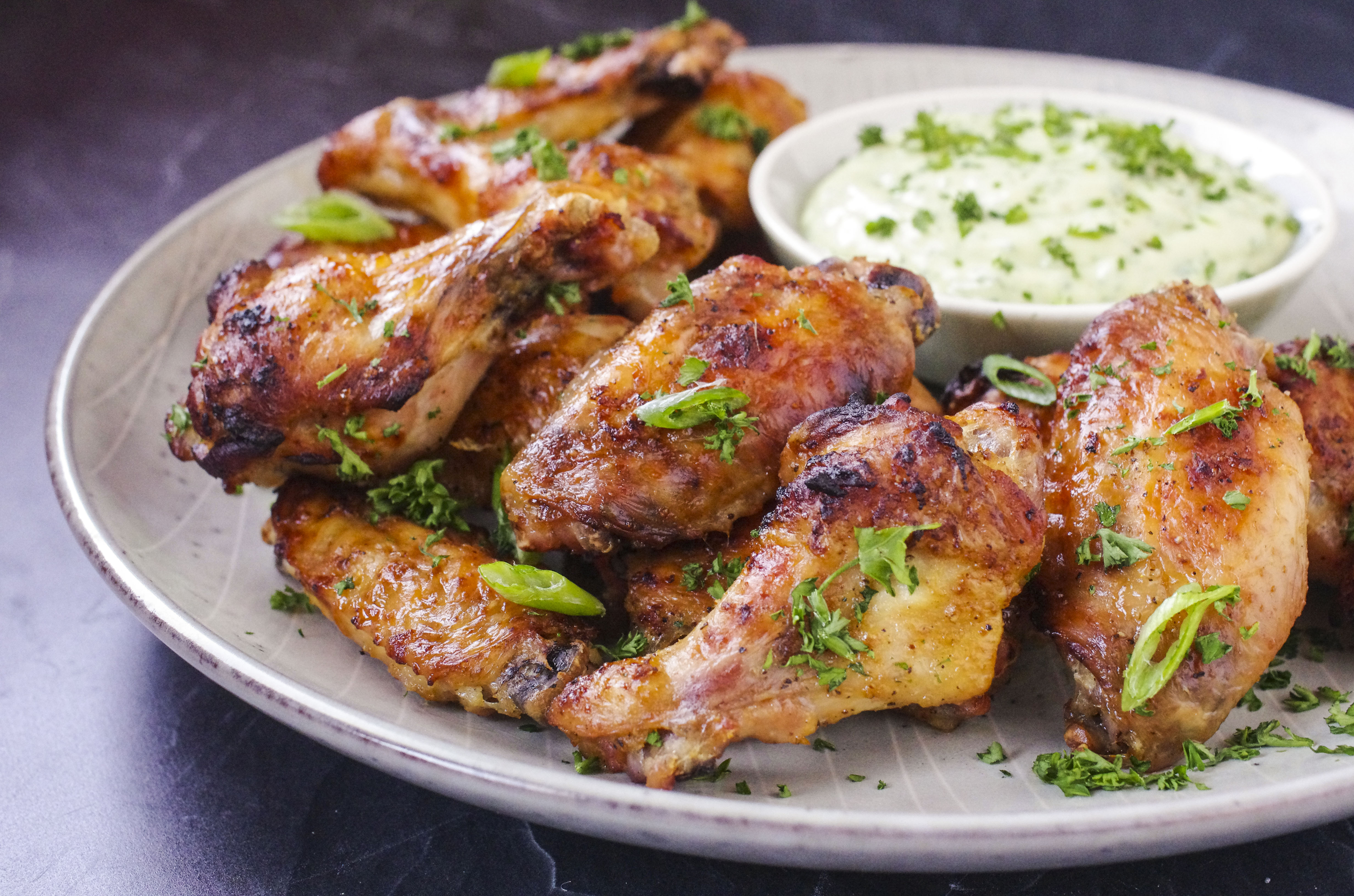 Recipe: For March Madness games, snack on spicy chicken wings with avocado  green goddess dip - The Boston Globe