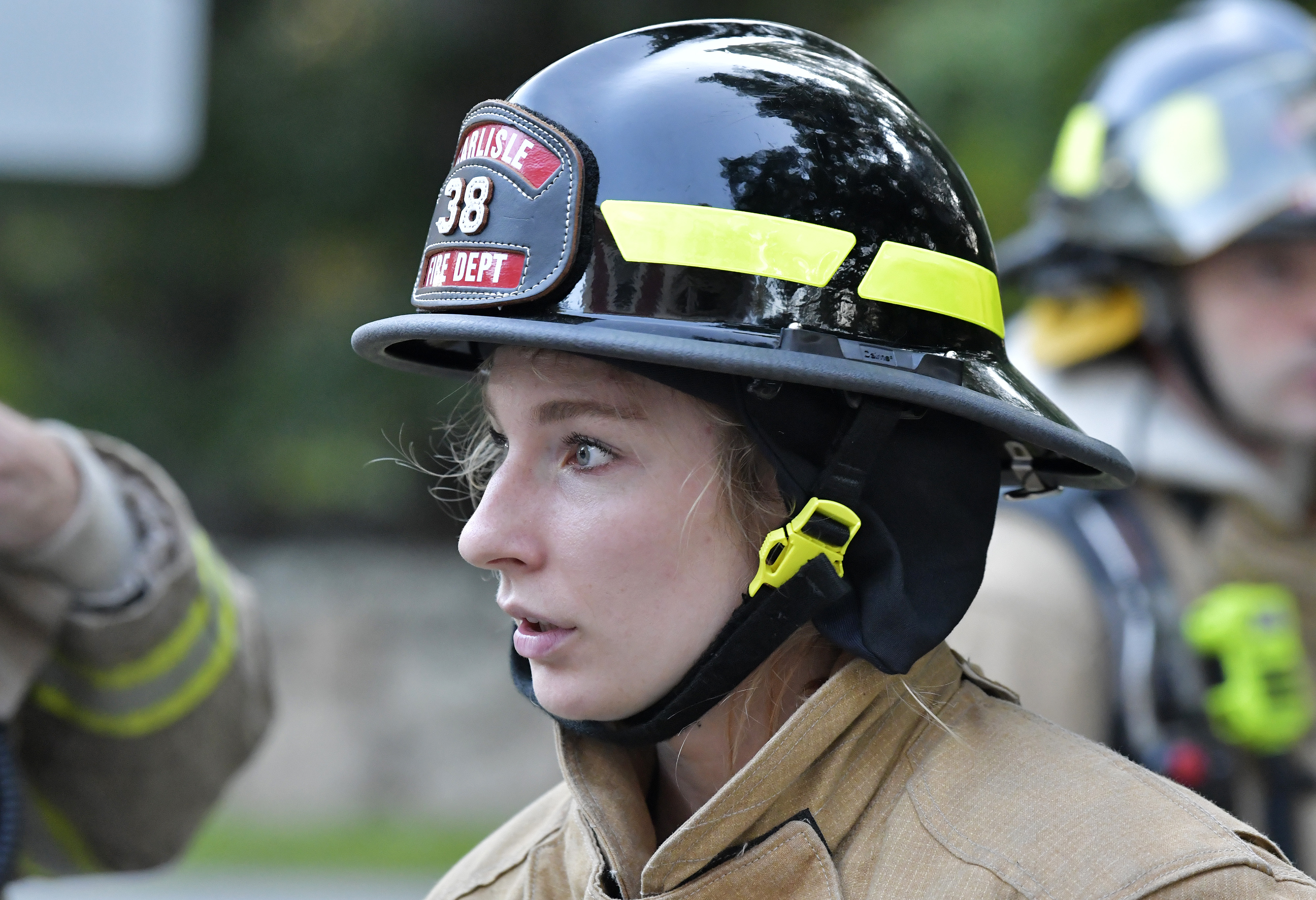 Firefighter looking for his lost helmet - The Boston Globe