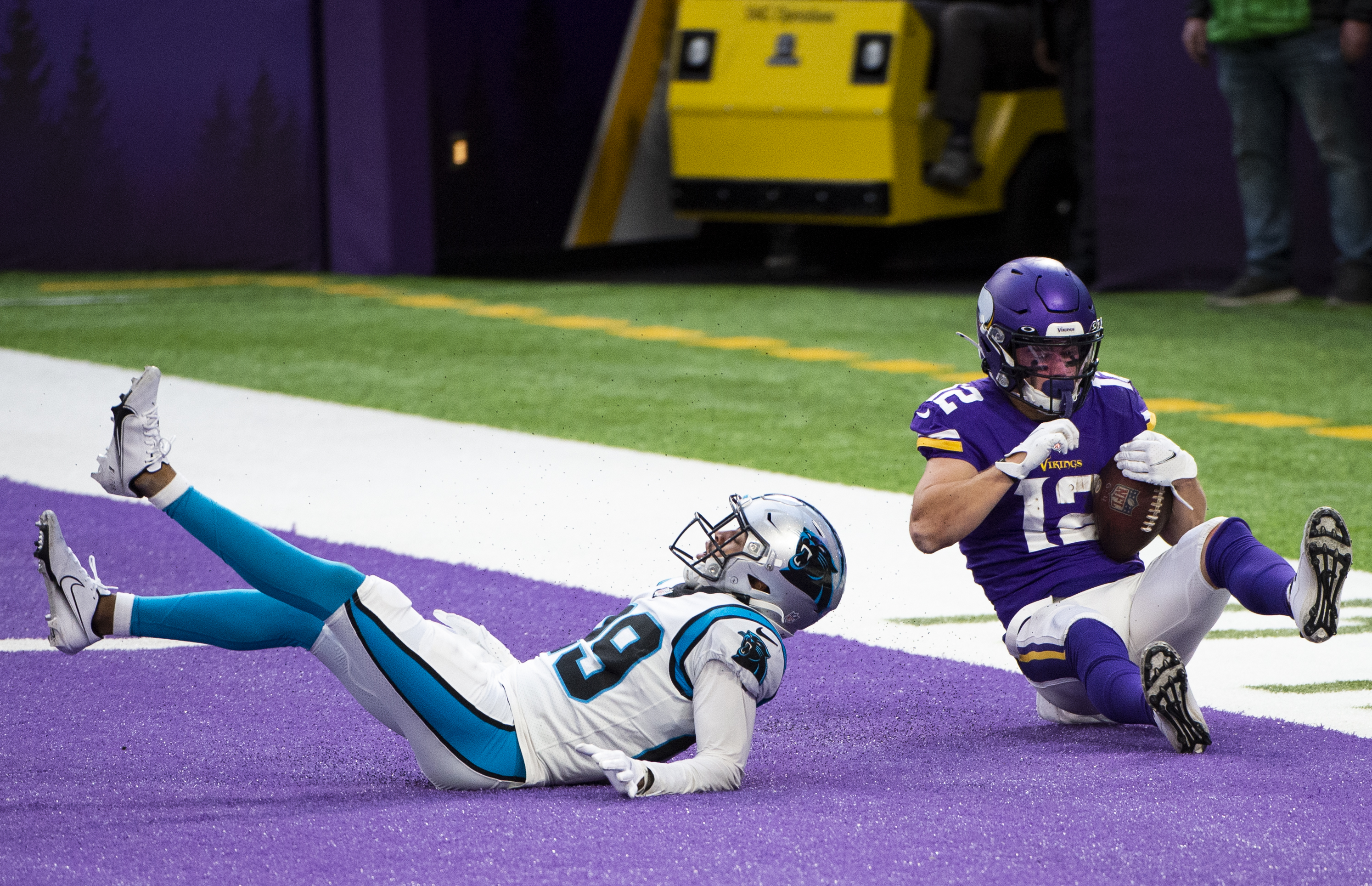 Chinn makes NFL history, but Panthers fall to Vikings 28-27