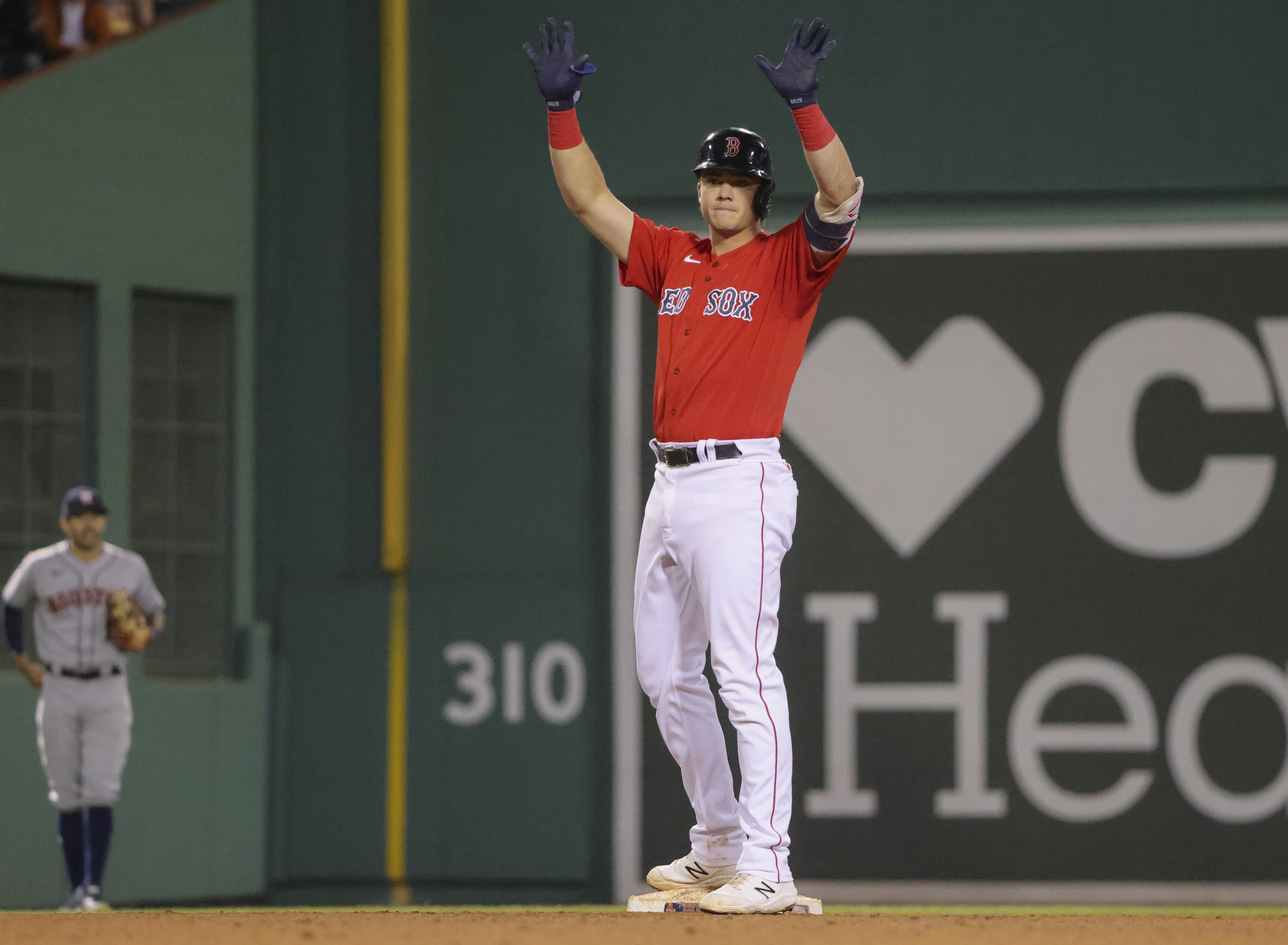 Bobby Dalbec's two-run double Thursday against Houston gave Boston a big boost.