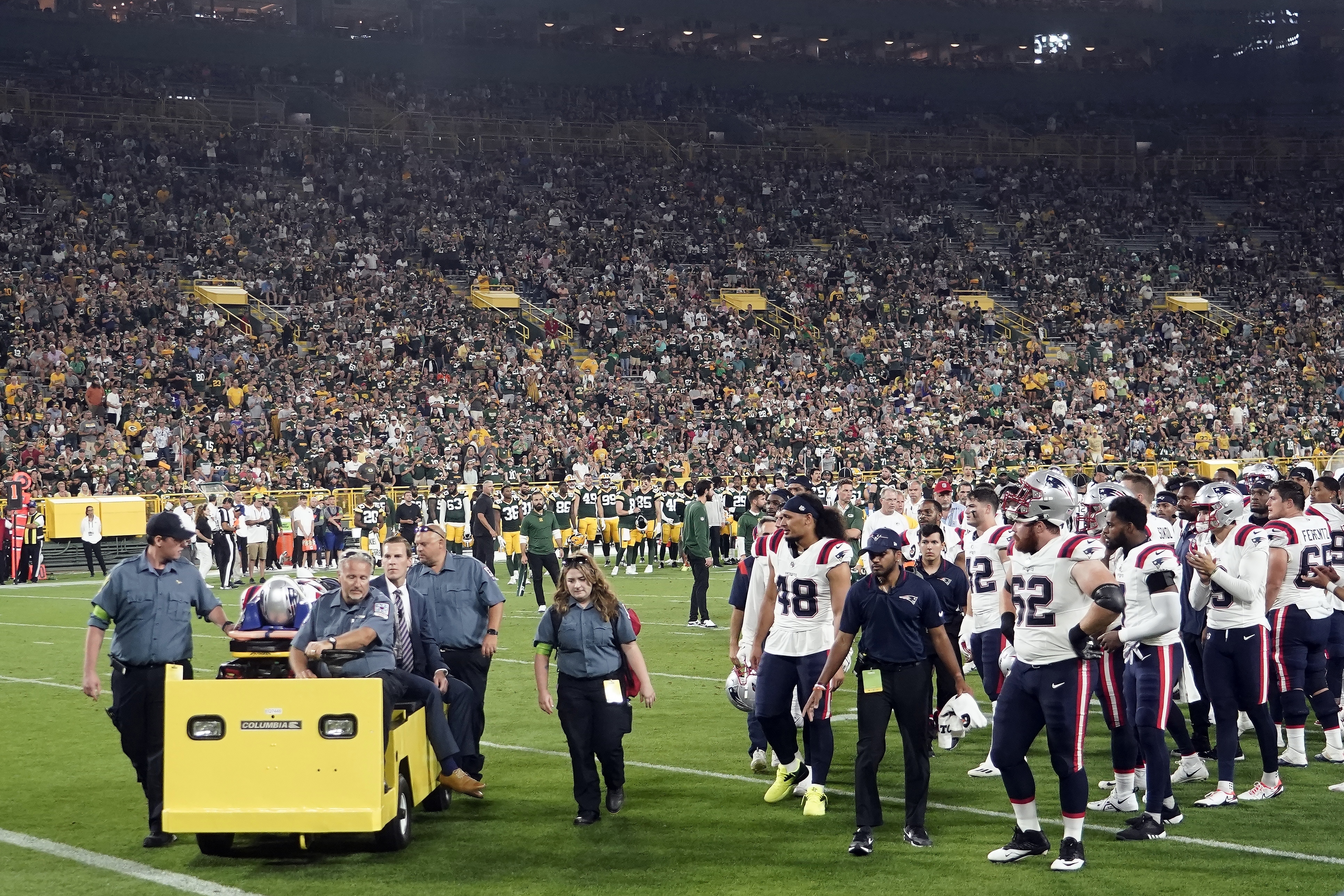 Patriots-Packers preseason game suspended after rookie Isaiah