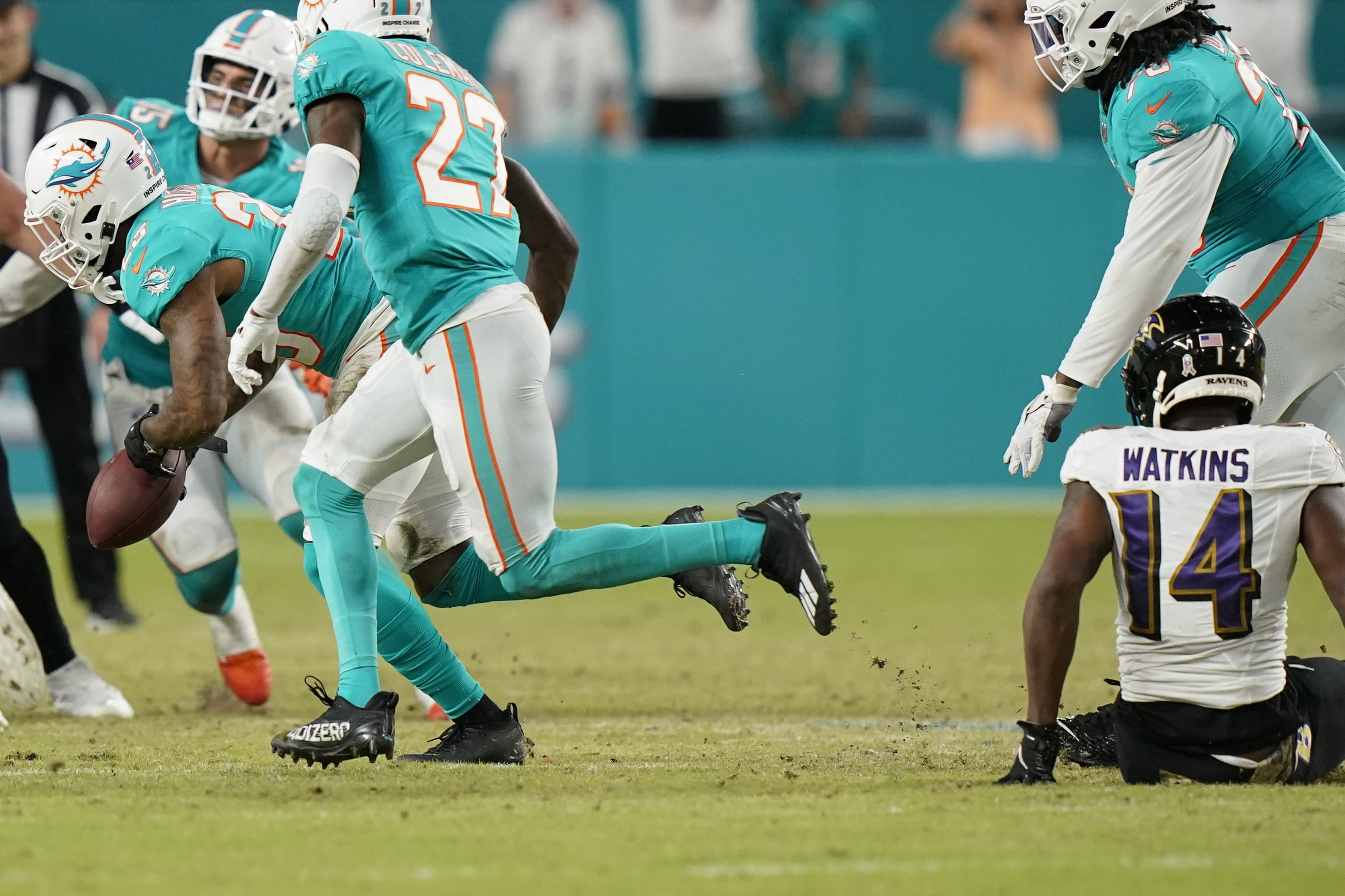 Miami Dolphins offensive lineman Robert Hunt scored TD that wasn't