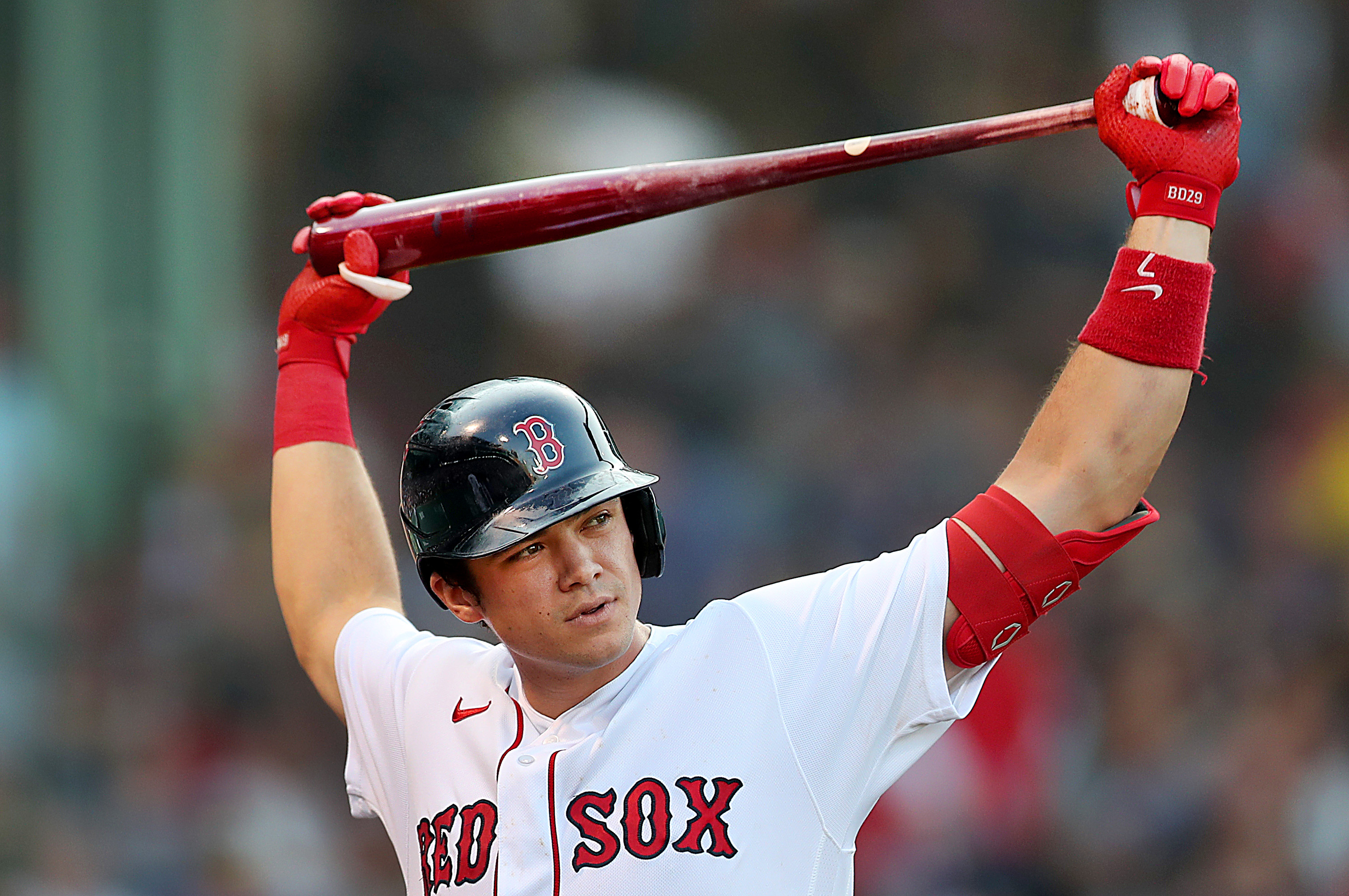 Red Sox prospect Bobby Dalbec works out at Fenway Park
