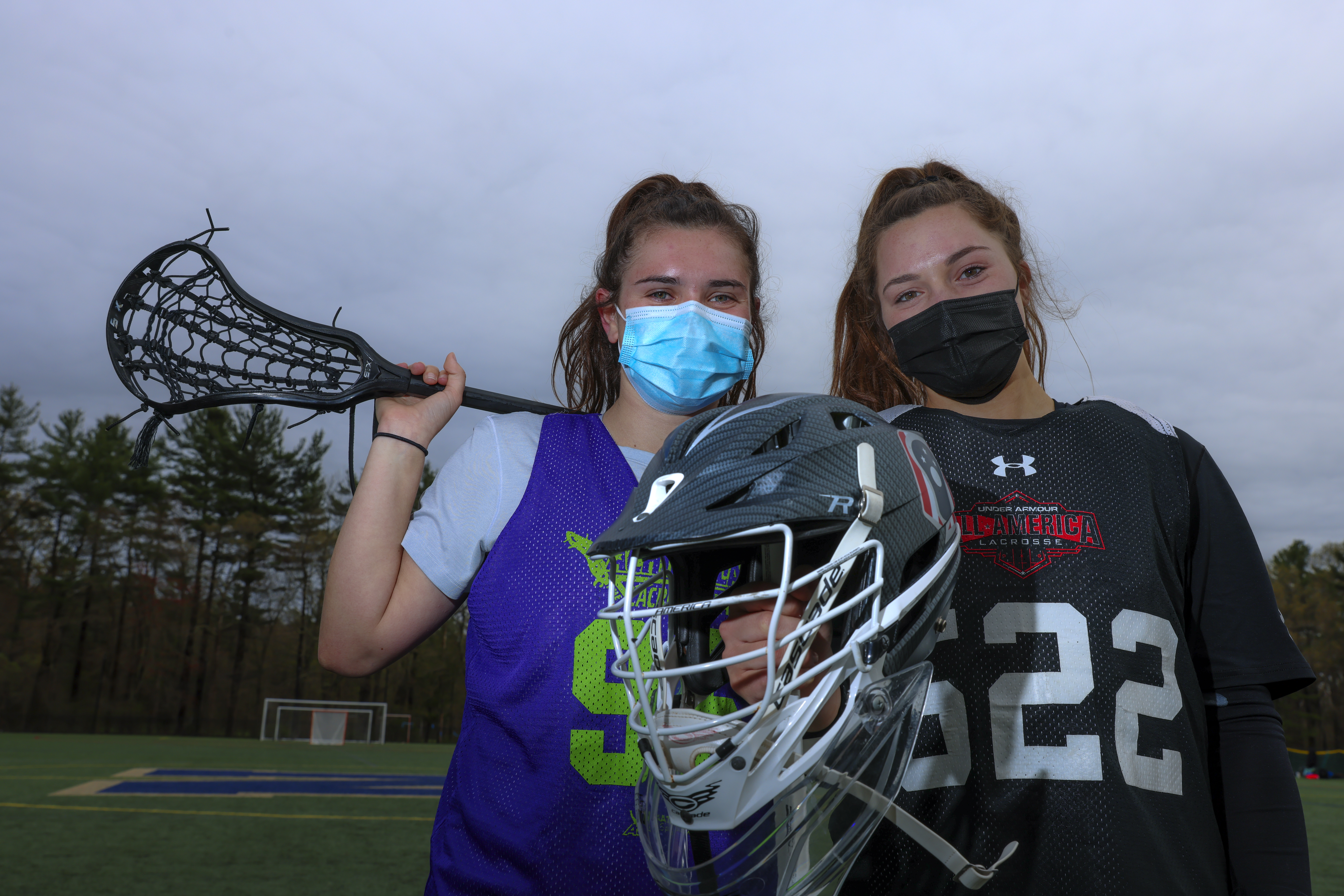 Norwell High lacrosse senior captains Allie Connerty (left) and goalie Isabel Pithie (right), will be counted upon to provide leadership to a young but talented squad.