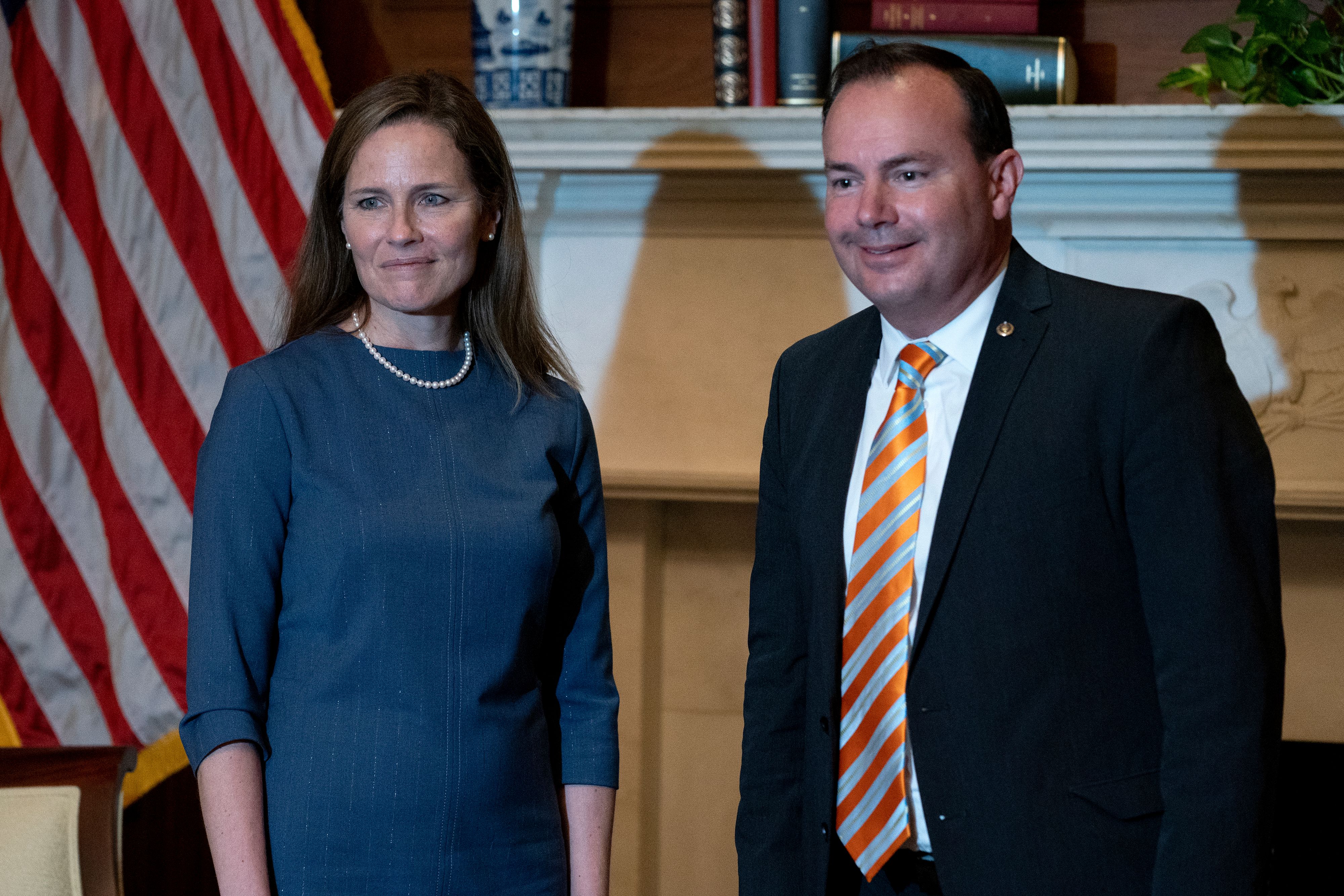 Supreme Court nominee Judge Amy Coney Barrett (left) met with US Senator Mike Lee.