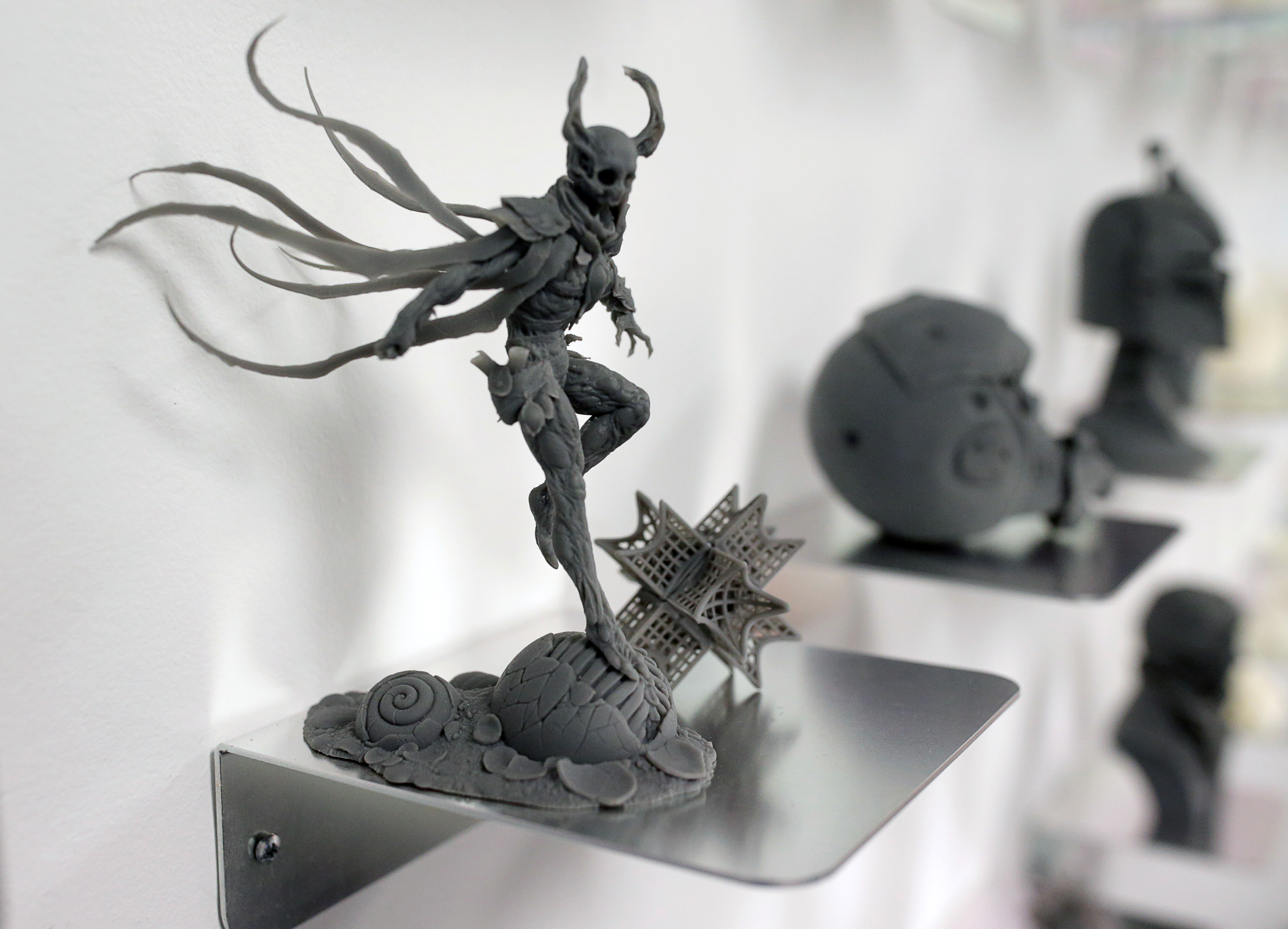 Employee-generated designs on display at Formlabs.