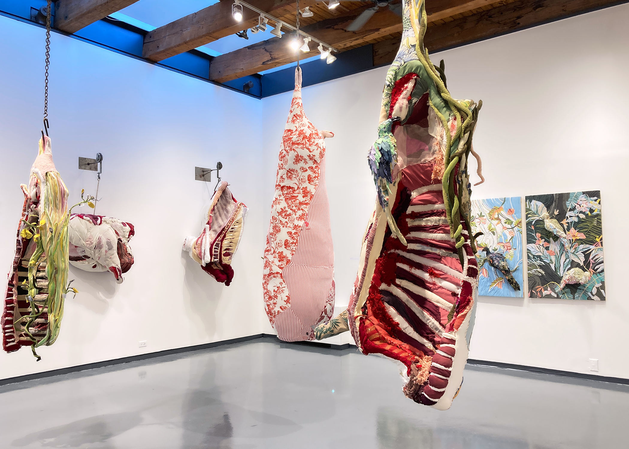 A view of Tamara Kostianovsky's “Savage Legacy” at Fuller Craft Museum.
