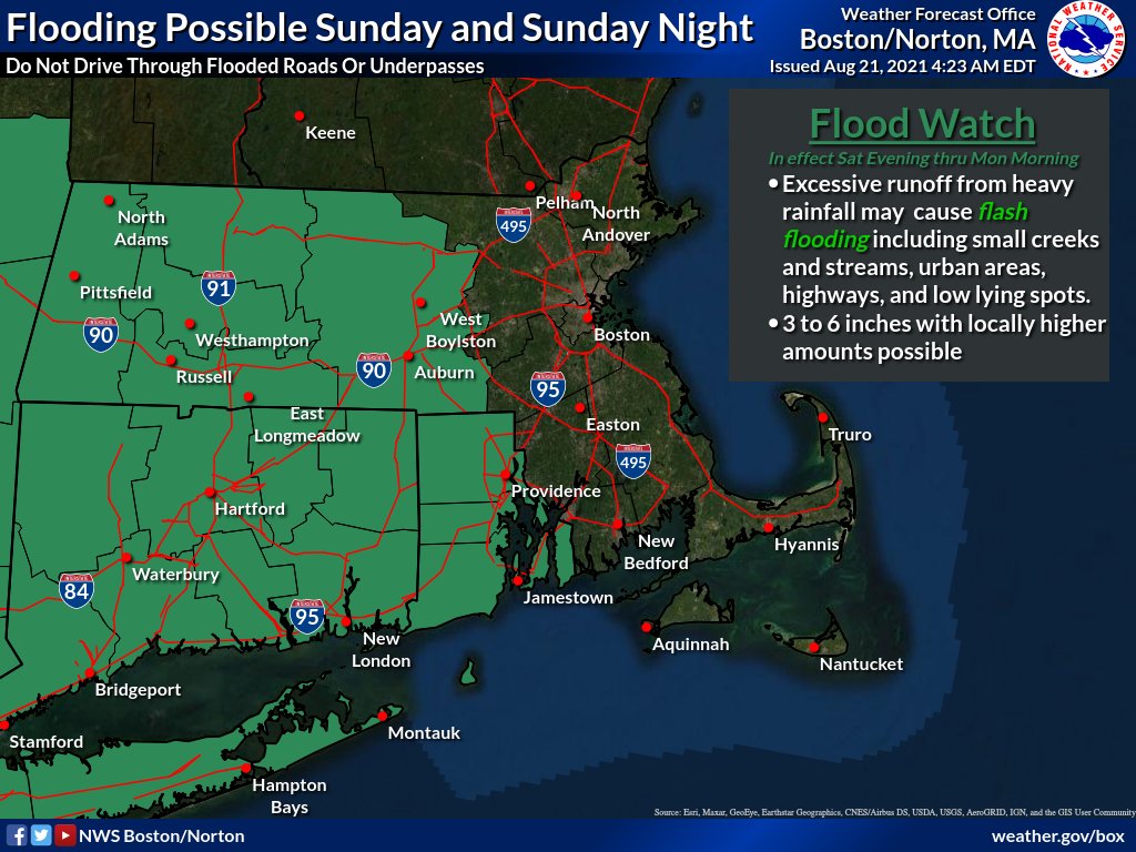 Maps: What to expect from Henri in New England - The Boston Globe