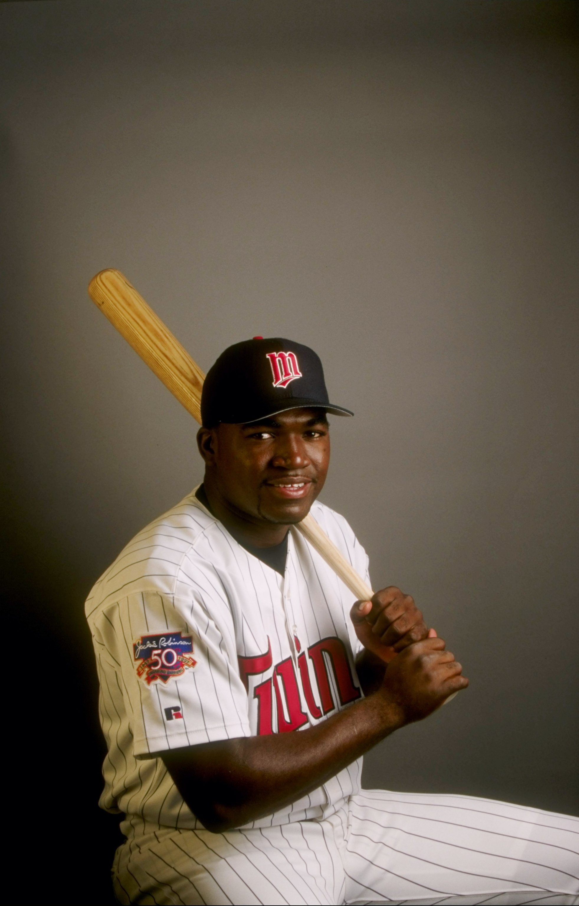 David Ortiz made his debut with the Twins in September 1997. His first full season in the majors was 1998. Here he is during spring training of that season.