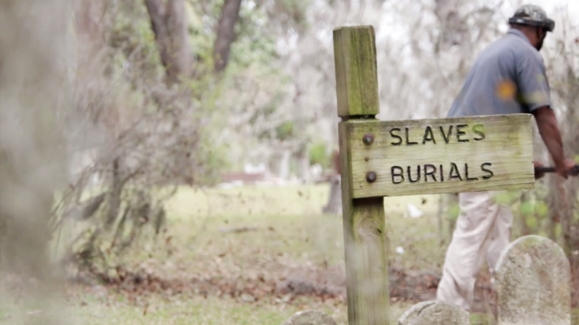 Laurel Grove, an antebellum segregated cemetery with unmarked graves of slaves.
