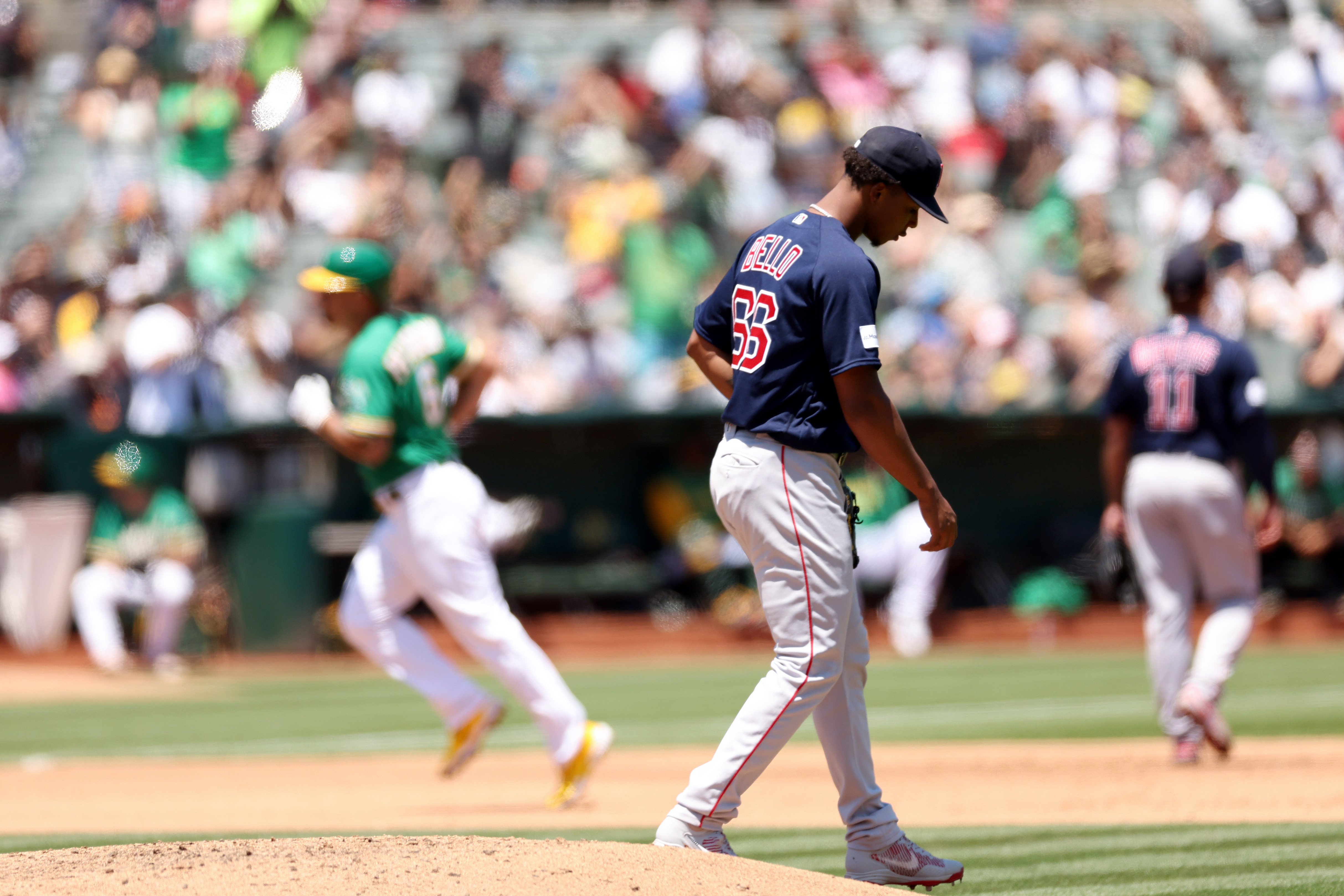 Red Sox Edgar Renteria hits a walkoff single which scored Bill News  Photo - Getty Images