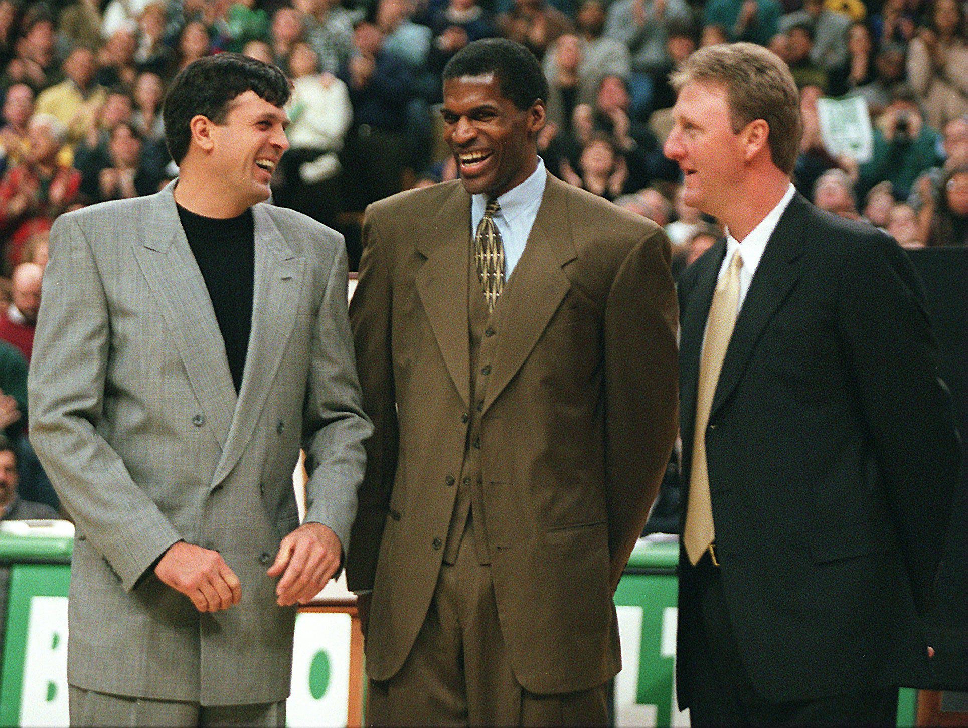 McHale and Bird honored Parish at his retirement ceremony.