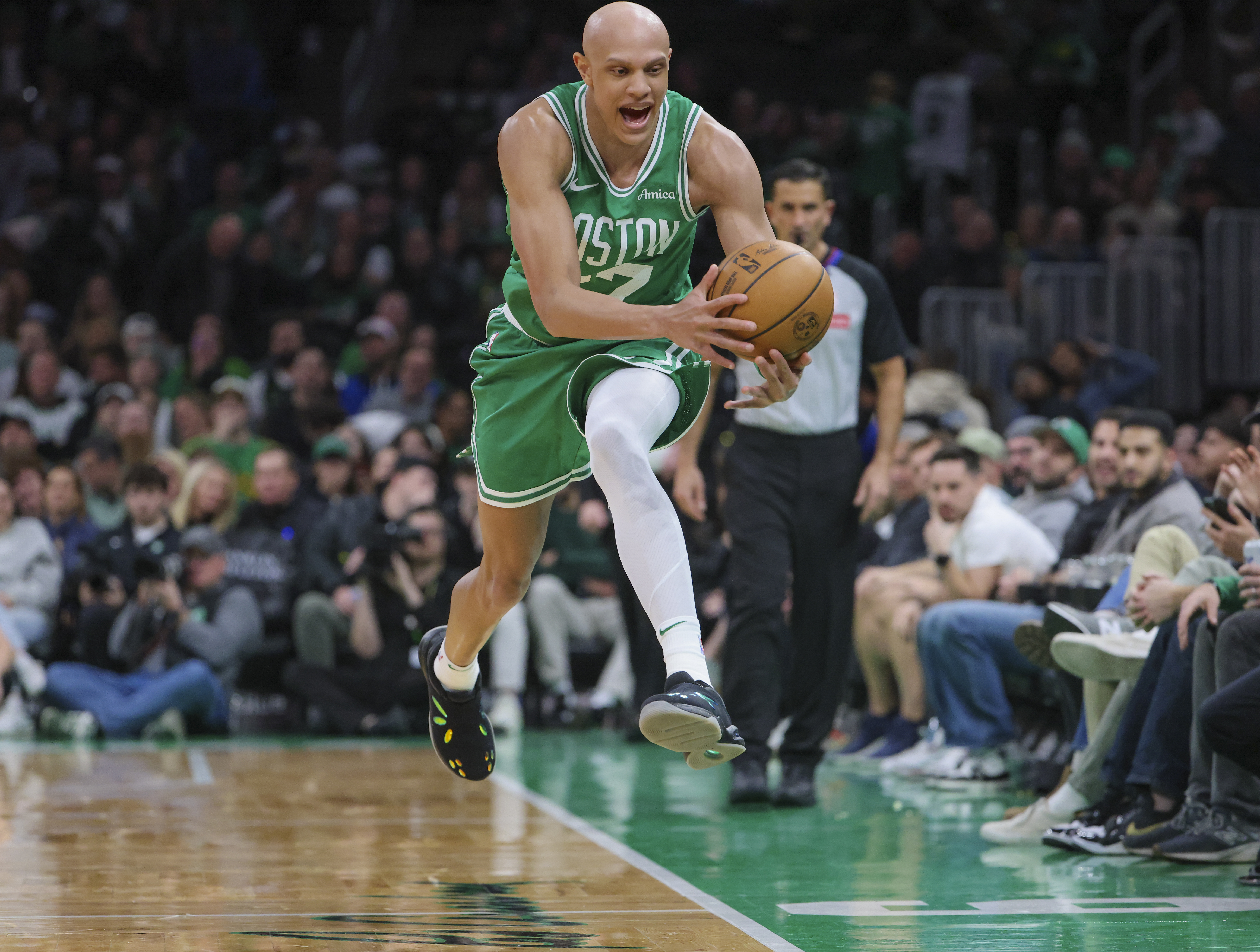 Banged-up Jordan Walsh answering the bell was important to the Celtics