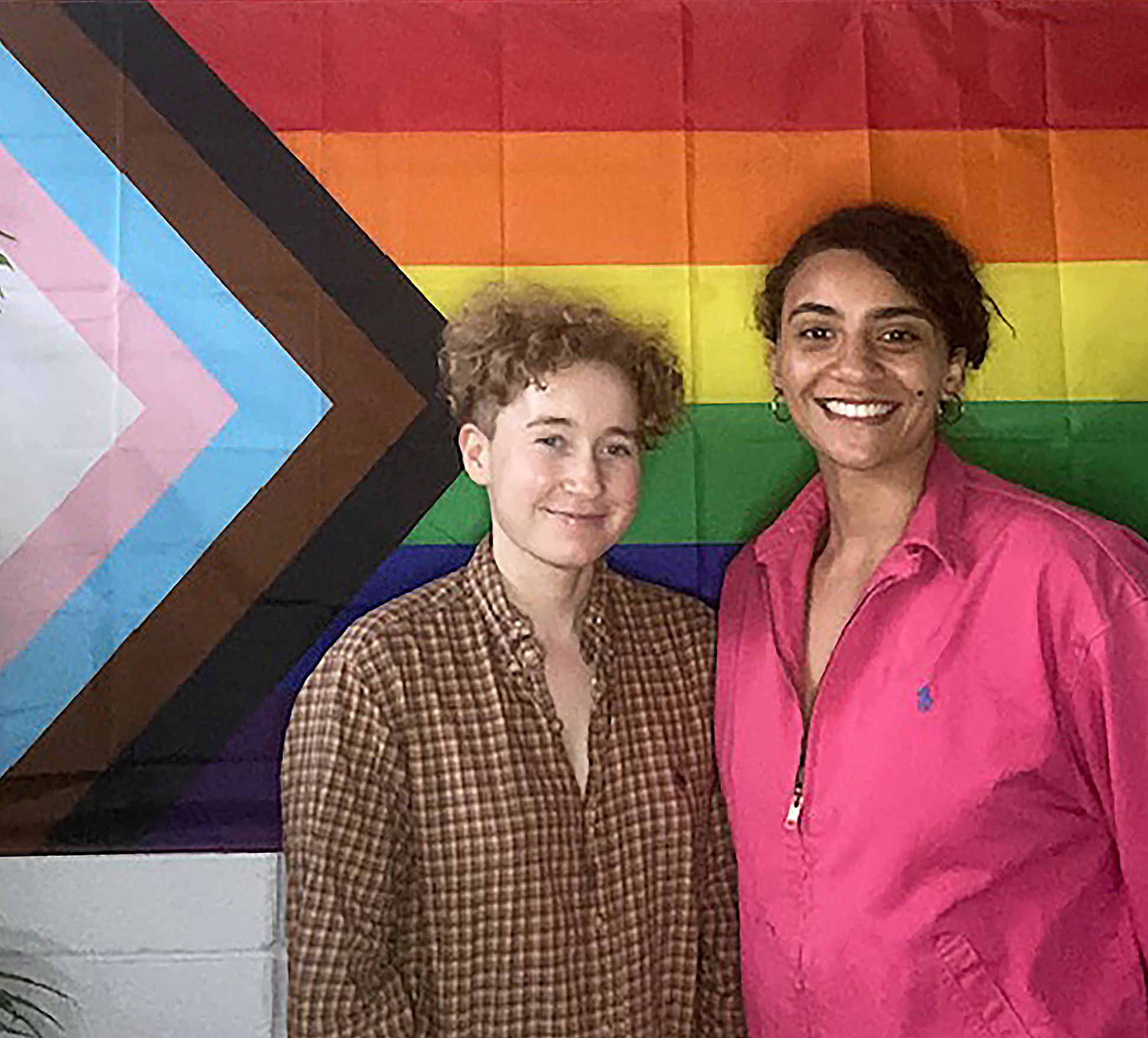 Kayla Mangan and Dom Washington in the Everett LGBTQ+ Youth Space and Resource Center.