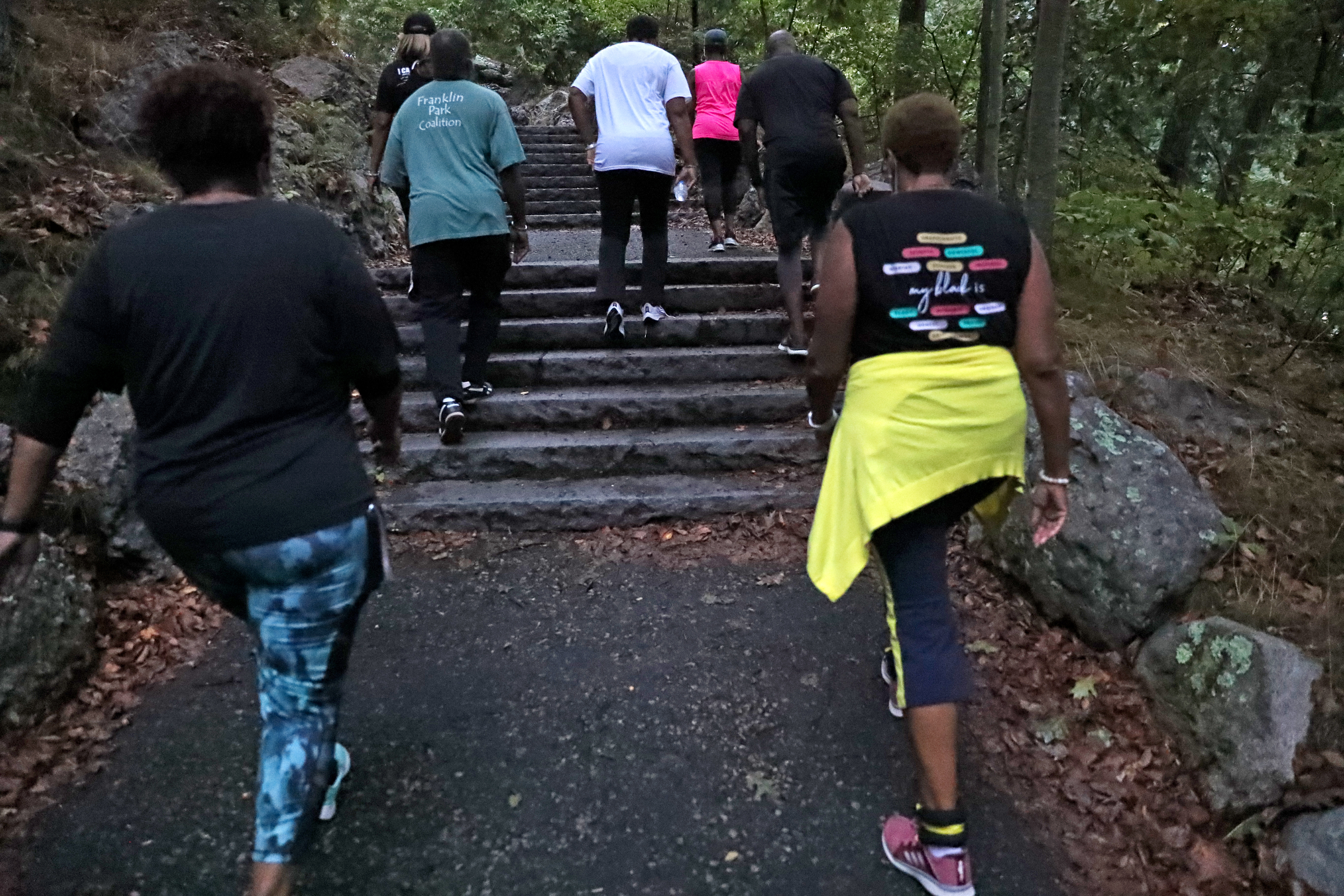 “Regardless of your pace, we start together and we finish together,” said Cherie Pinchem, a teacher who has been taking part in the walks.