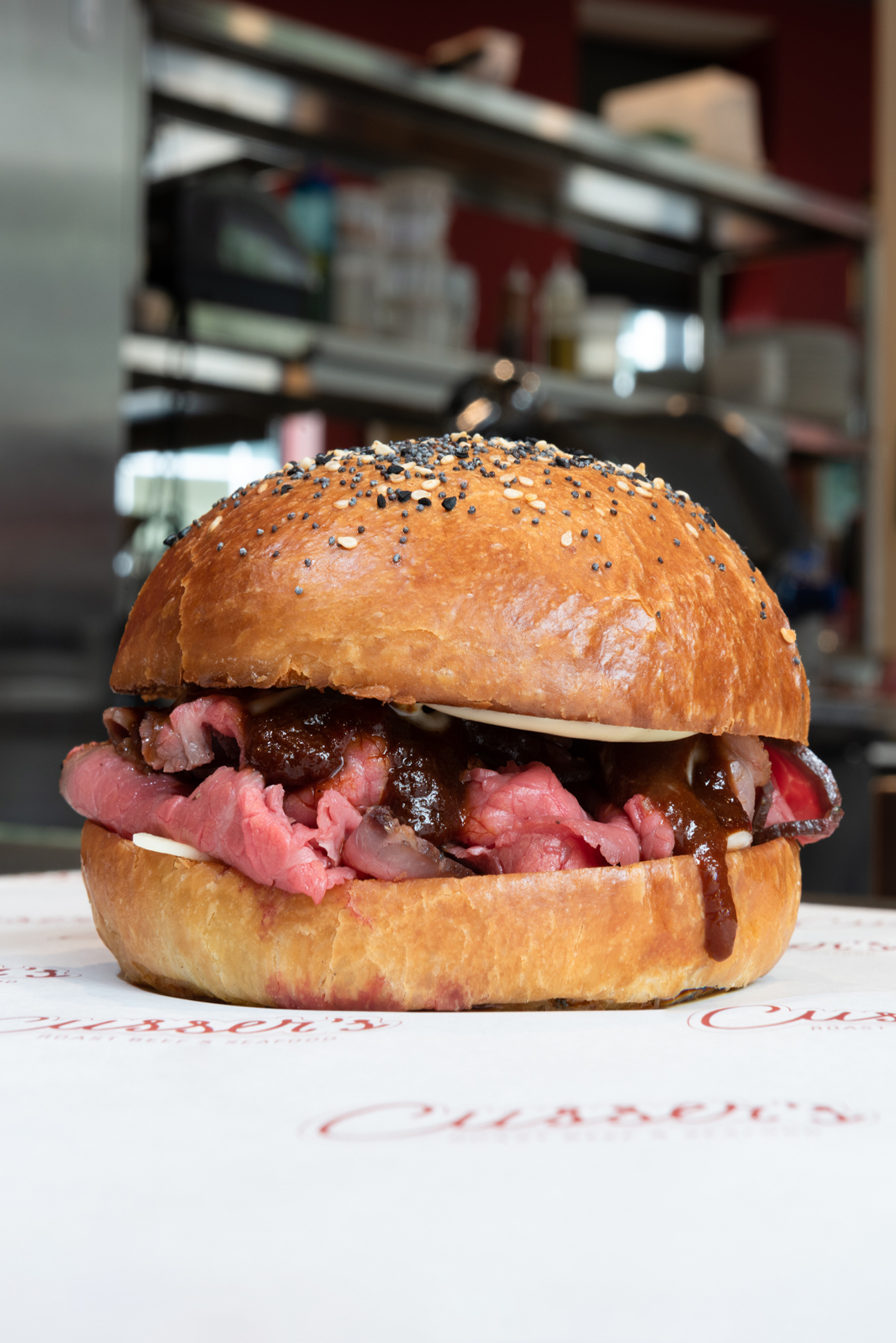 Cusser's roast beef sandwich