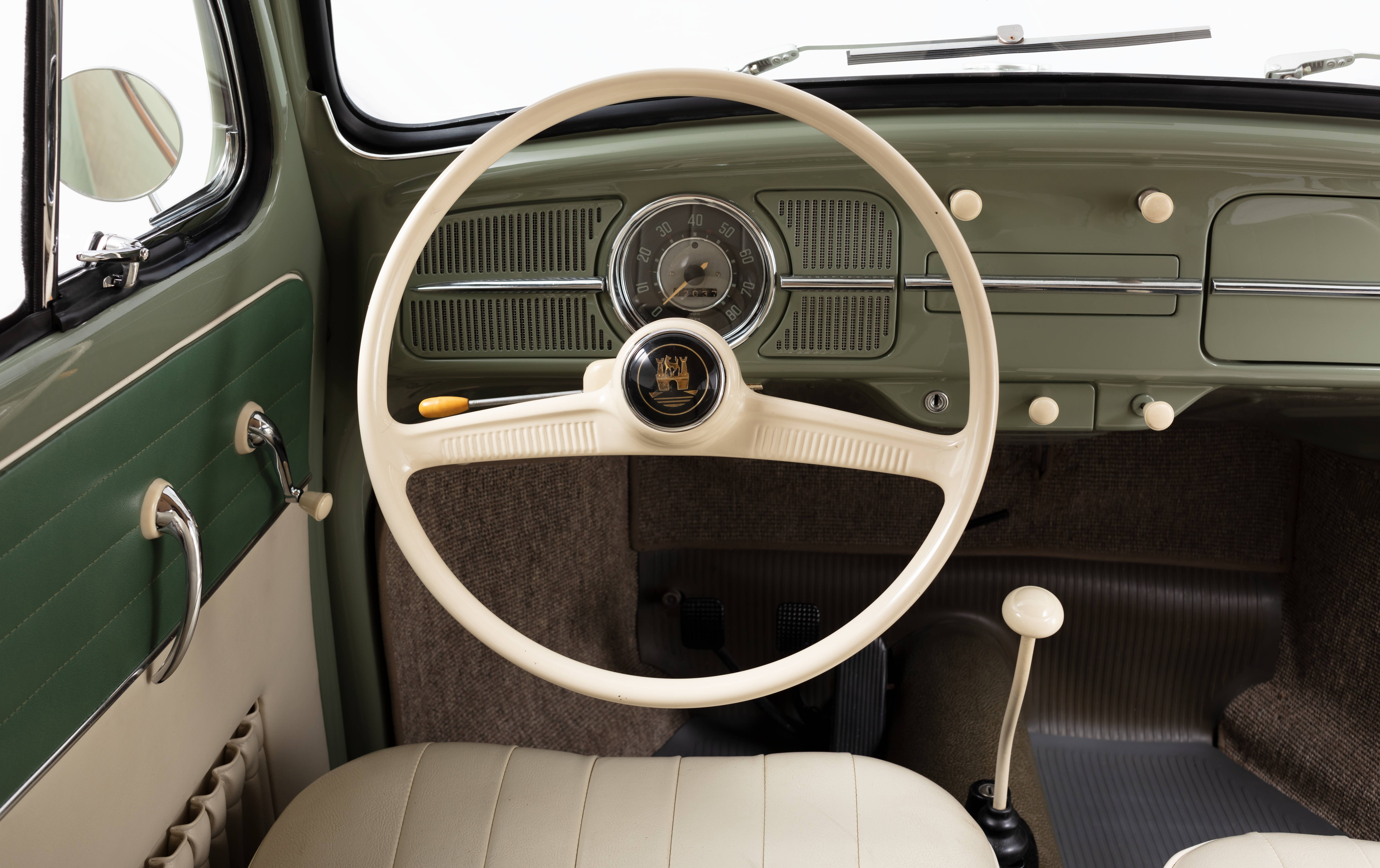 Ferdinand Porsche, interior view of Volkswagen Type 1 Sedan, designed 1938 (this example 1959).