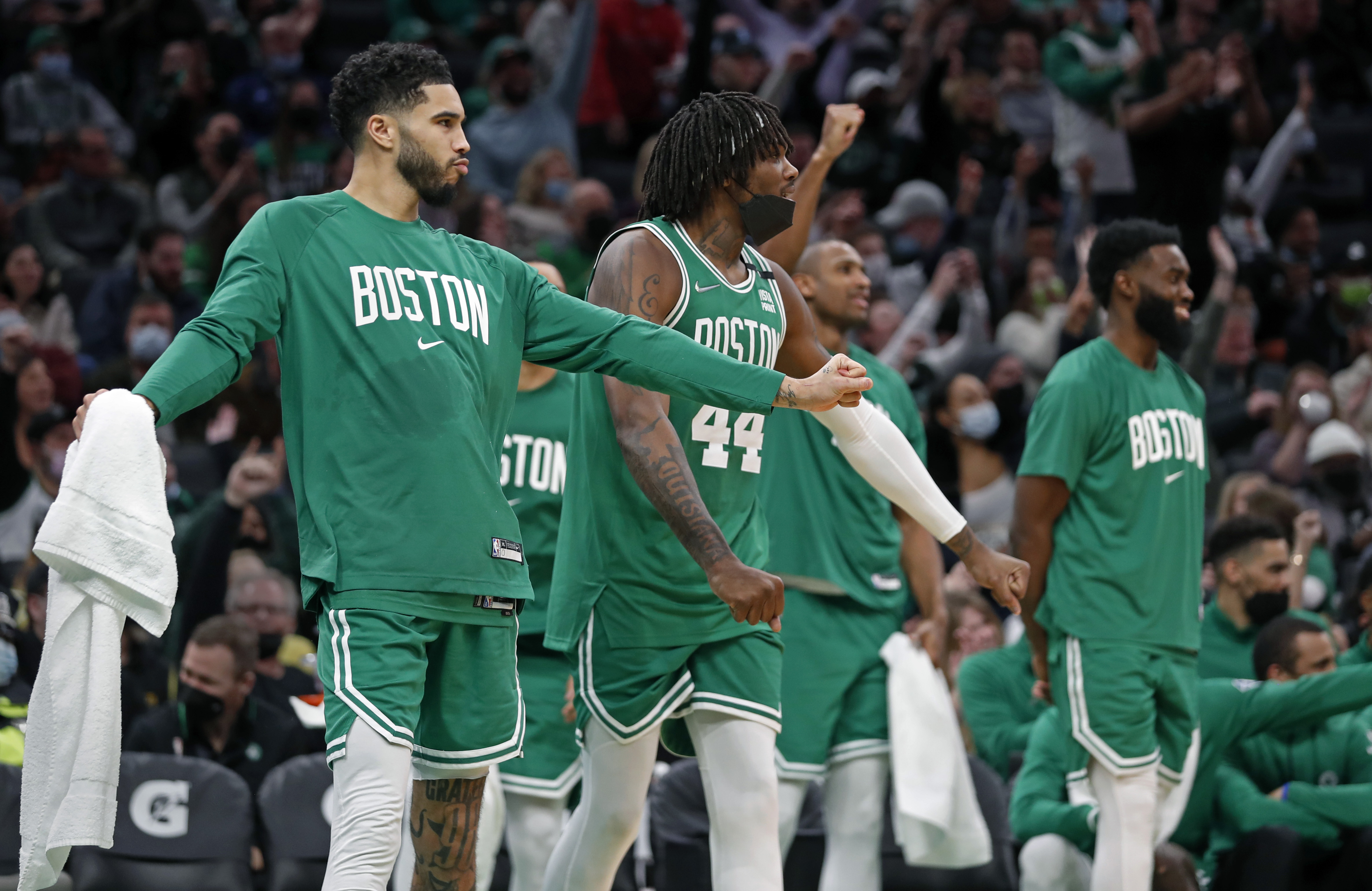 Celtics rock 'One Boston' warmups for Saturday's playoff opener in honor of  Boston Marathon bombing anniversary
