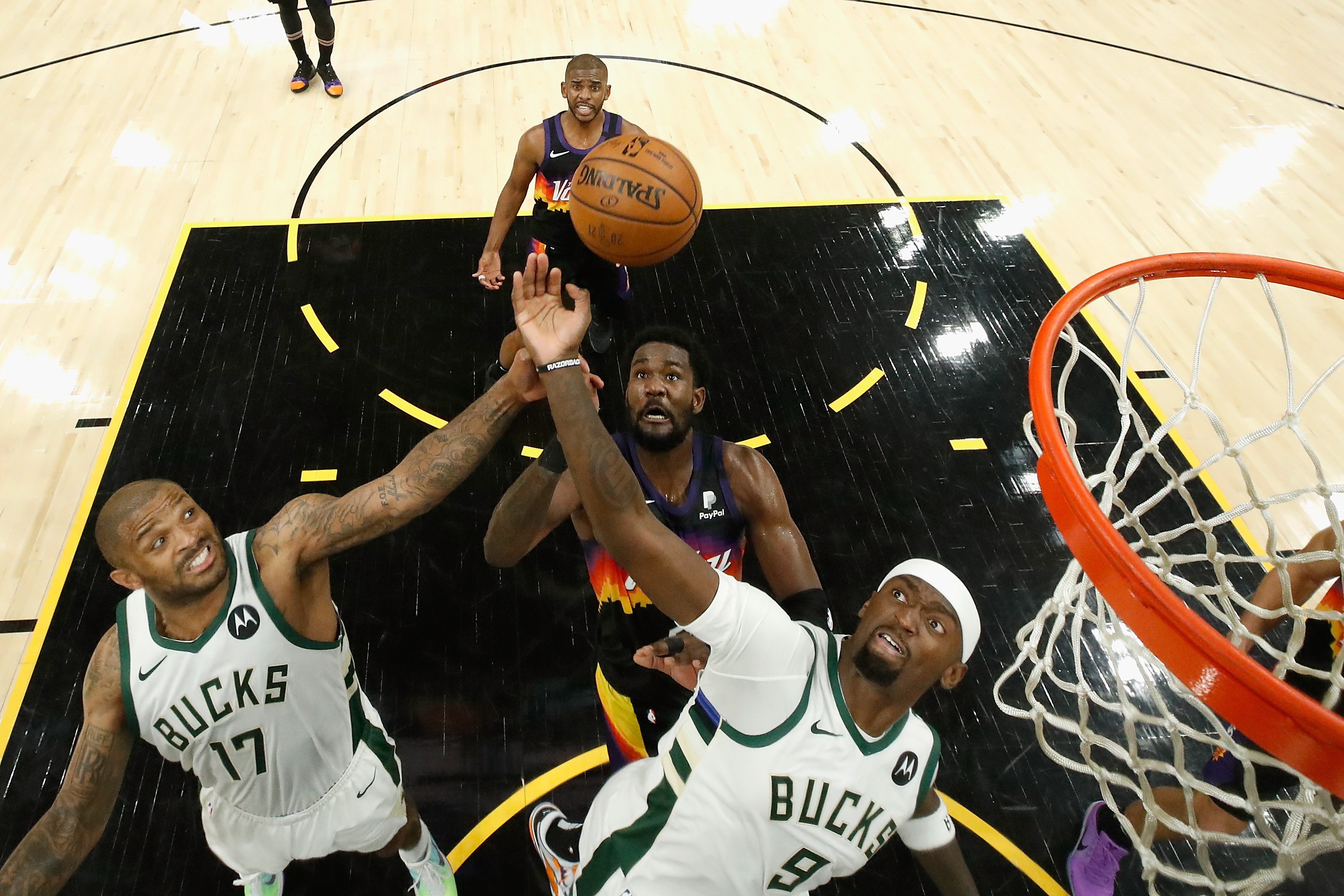 P.J. Tucker (left) and Bobby Portis (right) are among the players that the Bucks will need to make decisions on this offseason.