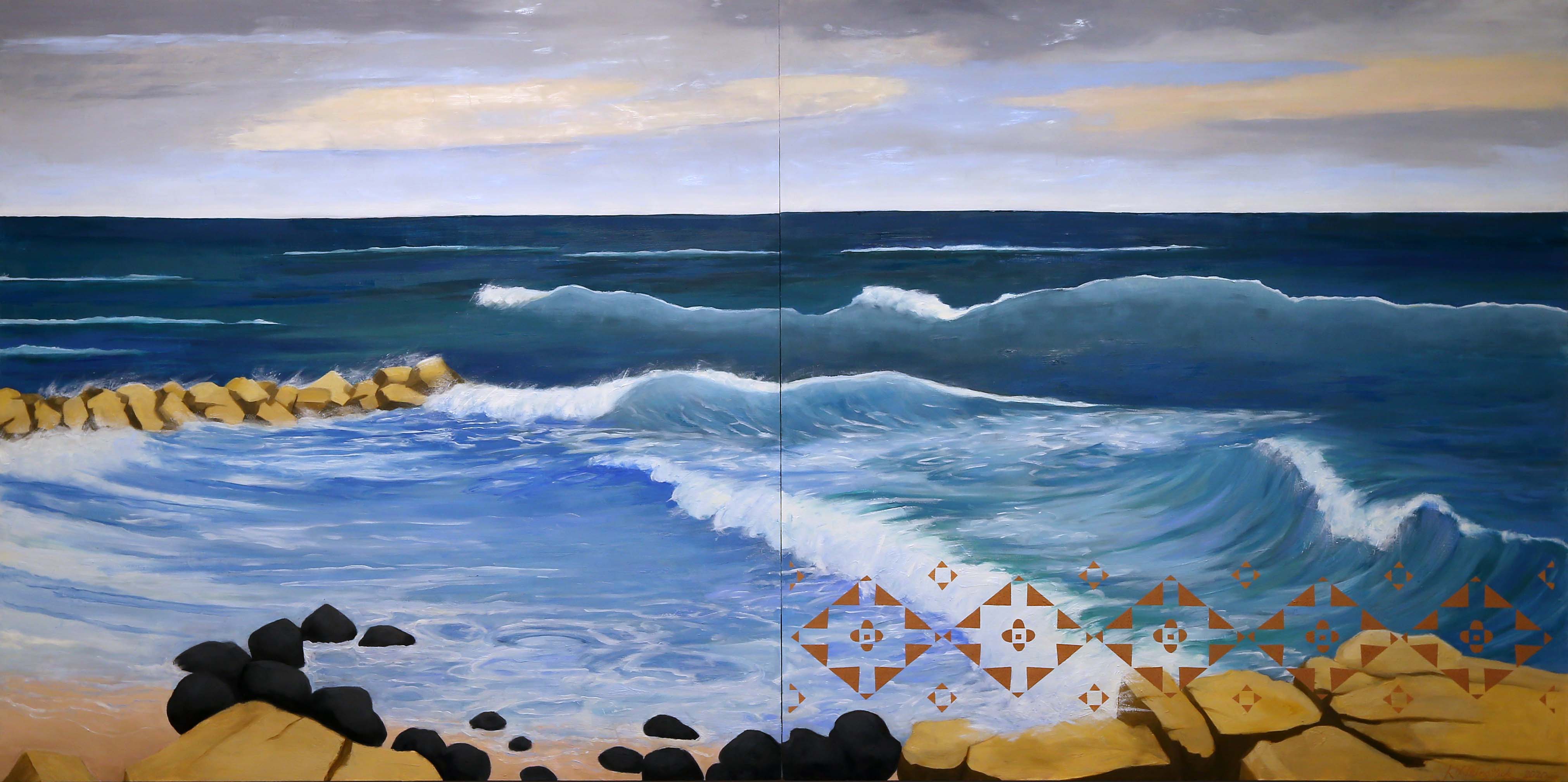 Kay WalkingStick's "New Hampshire Coast," 2020.