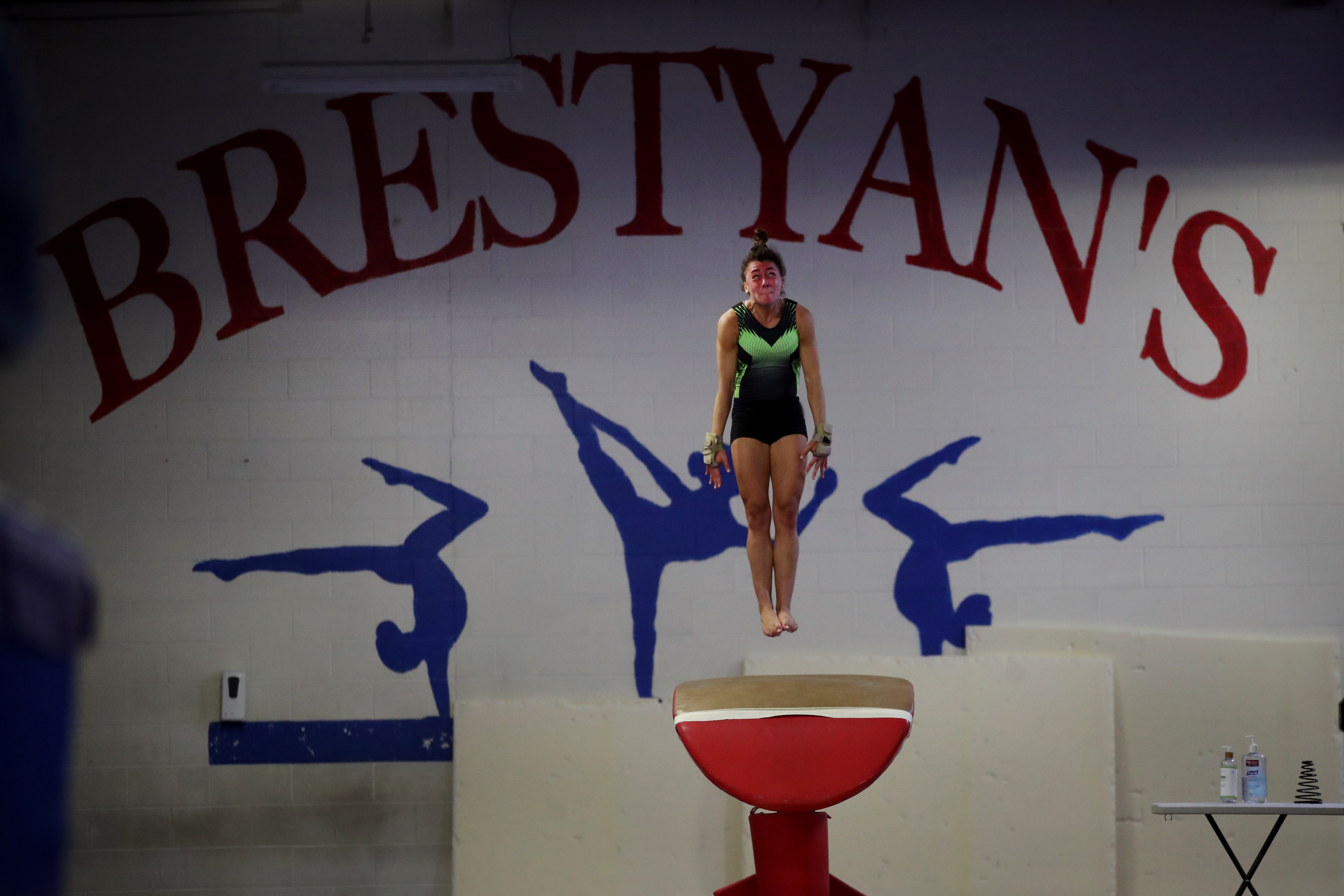 Sophia Voss worked on her vault exercises at Brestyan's American Gymnastics Club.