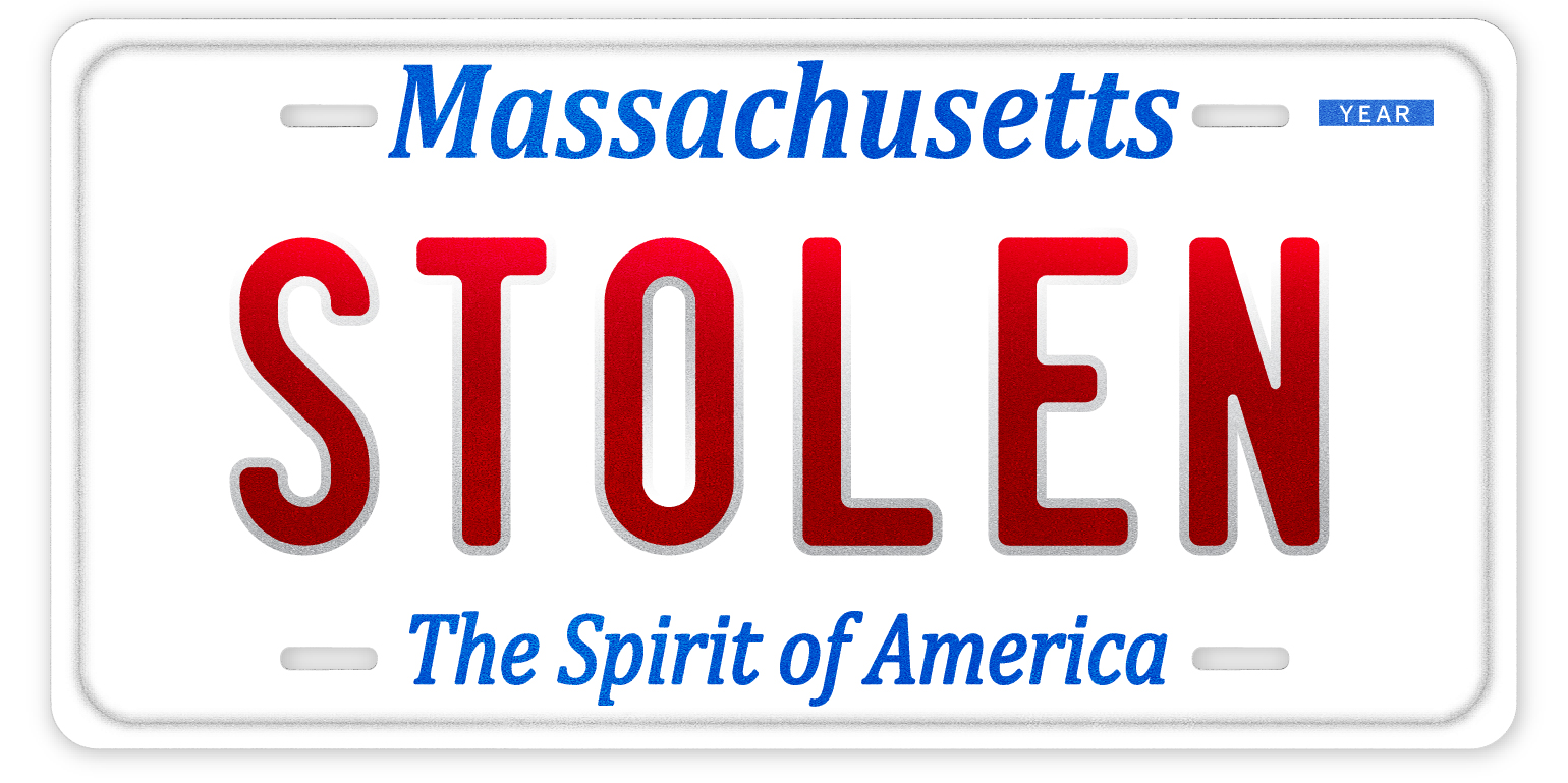 Funny Strange Silly and Sad Vanity Plates Issued In Massachusetts 