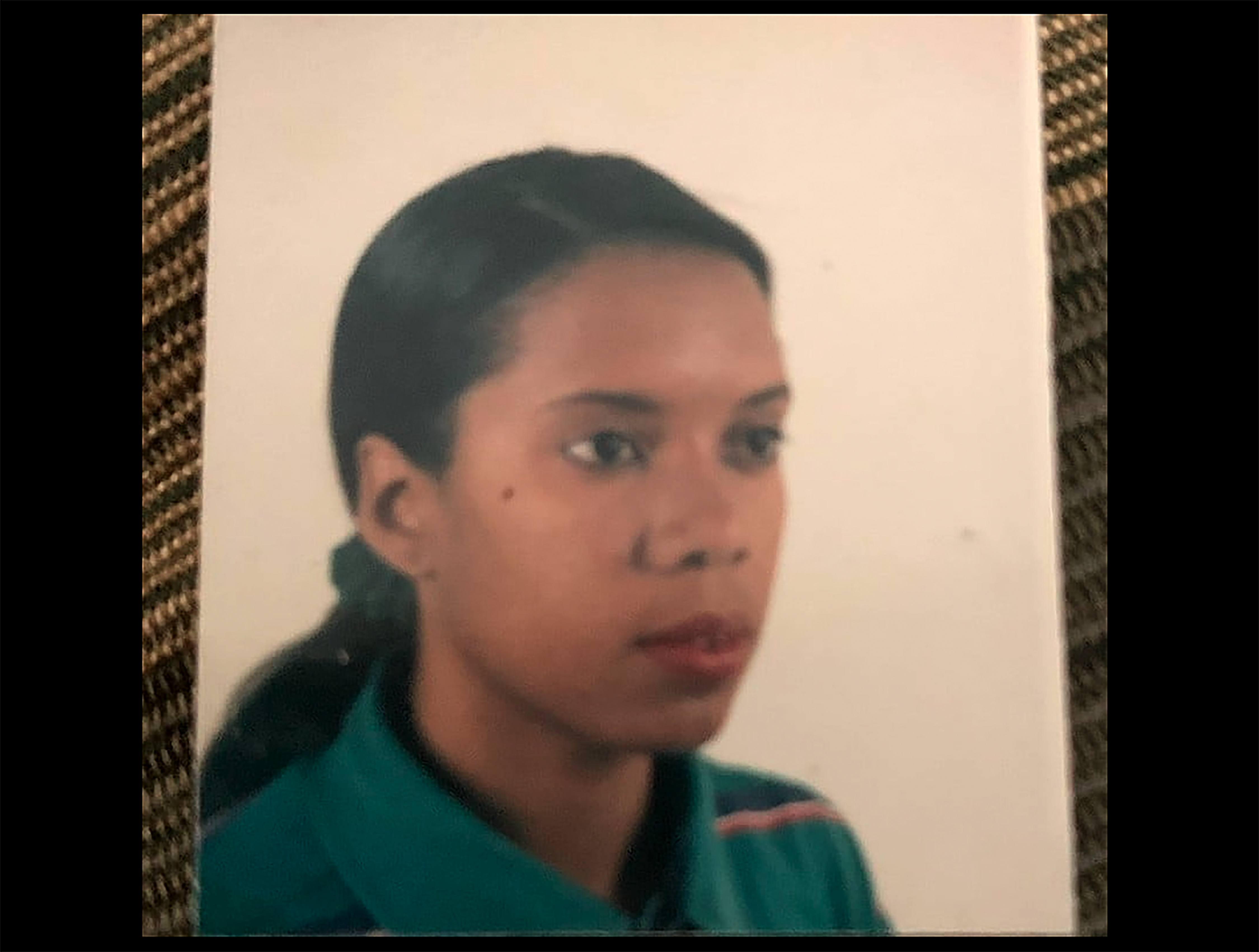 Passport photo of Rhode Island Lieutenant Governor Sabina Matos taken in 1994 when she moved from the Dominican Republic to the United States.