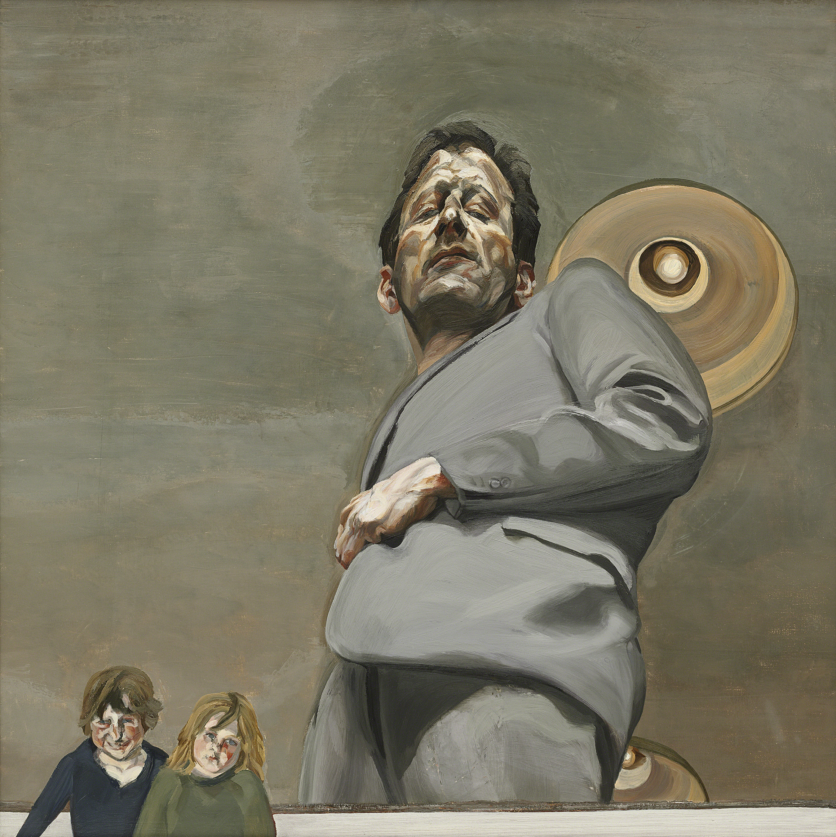 Lucian Freud's "Reflection With Two Children (Self‑portrait)" from 1965.