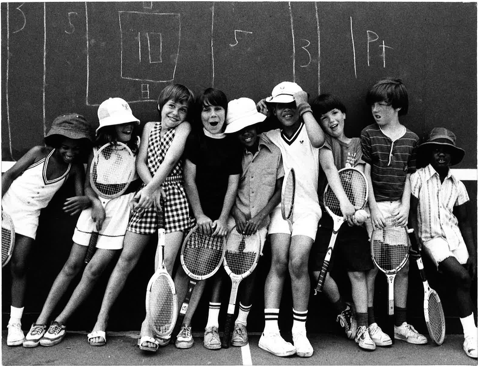 An undated photo of youngsters gathered at the Sportsmen’s Center for some tennis.