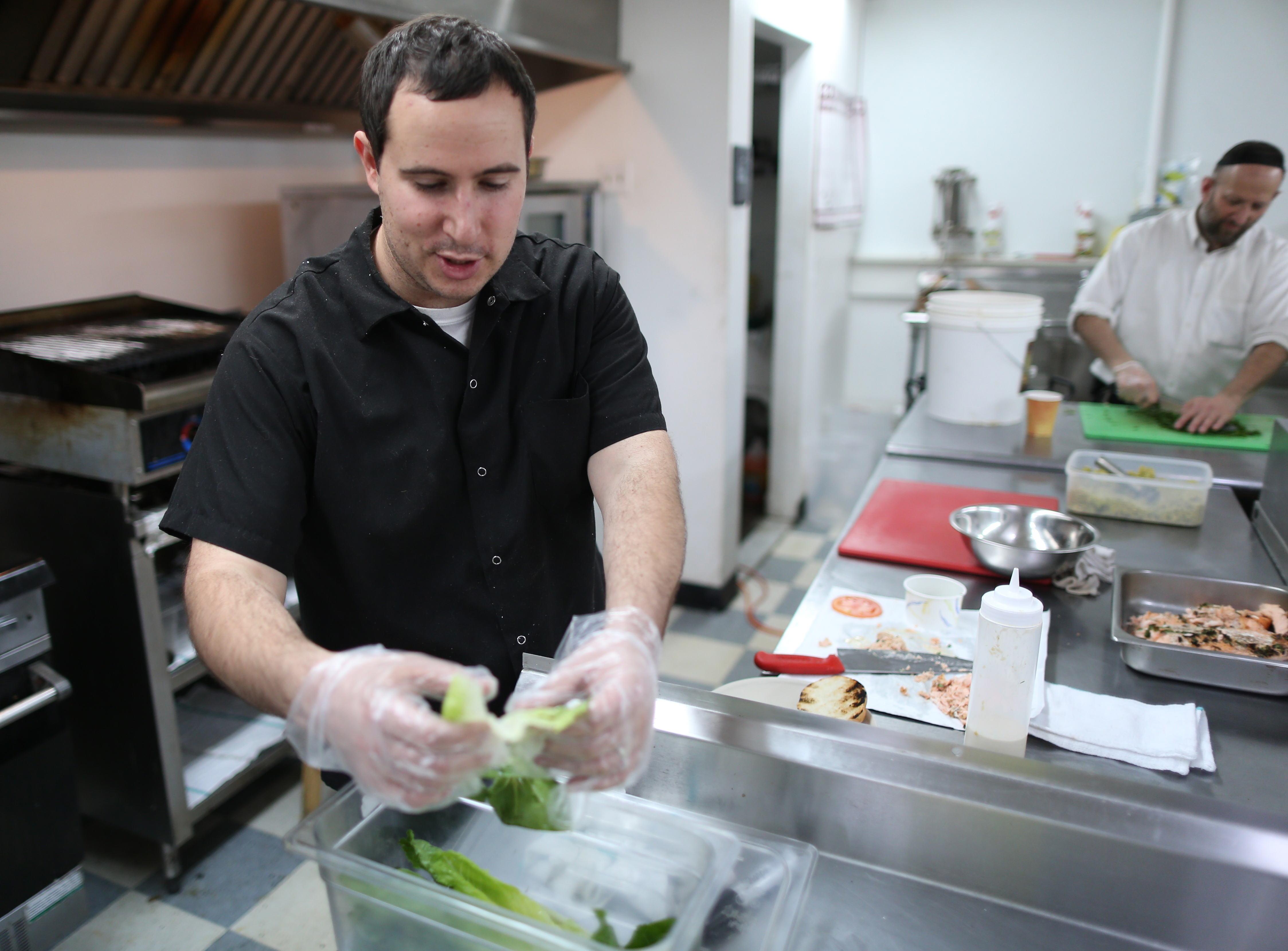 Avi Shemtov in the kitchen.