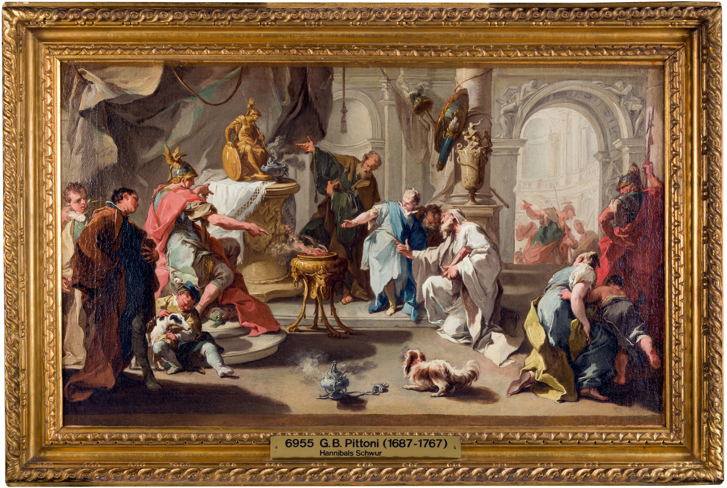 Richard Neumann's collection included "Hannibal Swearing Revenge against the Romans," by Giovanni Battista Pittoni, the younger, from about the 1720s.