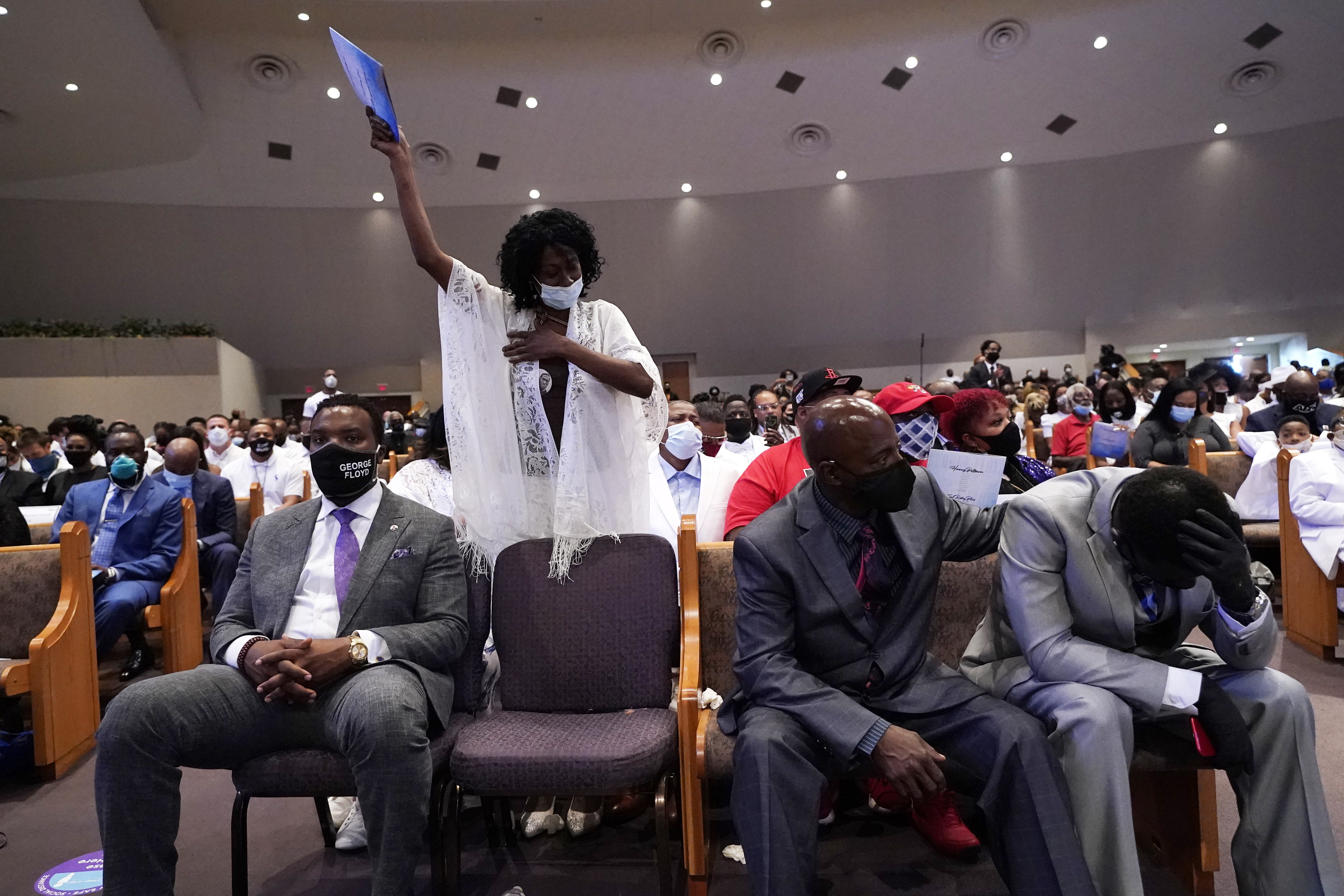Zsa Zsa Floyd attended the funeral service for her brother George Floyd at The Fountain of Praise church.