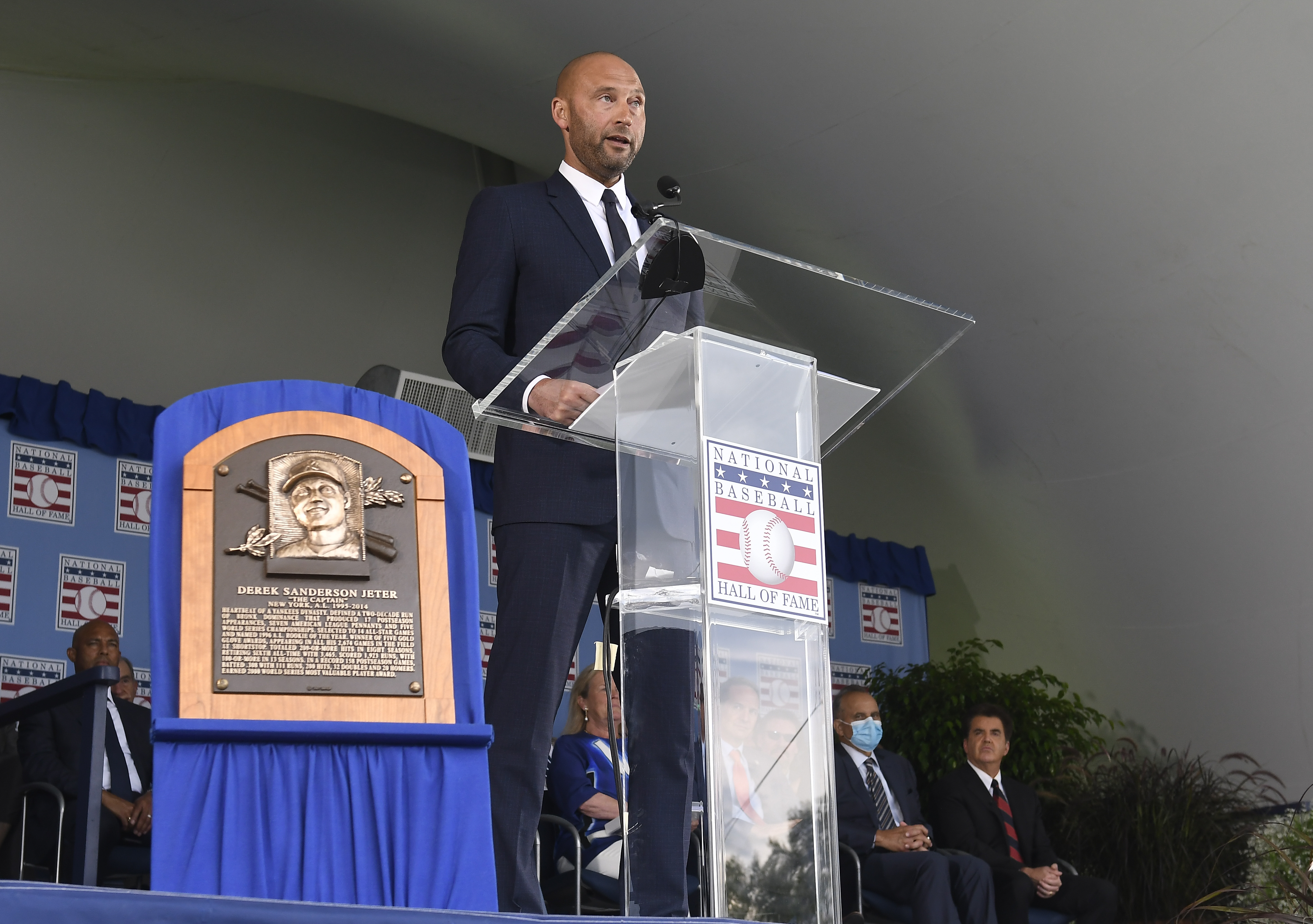 Derek Jeter's 2 Kids Attend Hall Of Fame Induction With Hannah