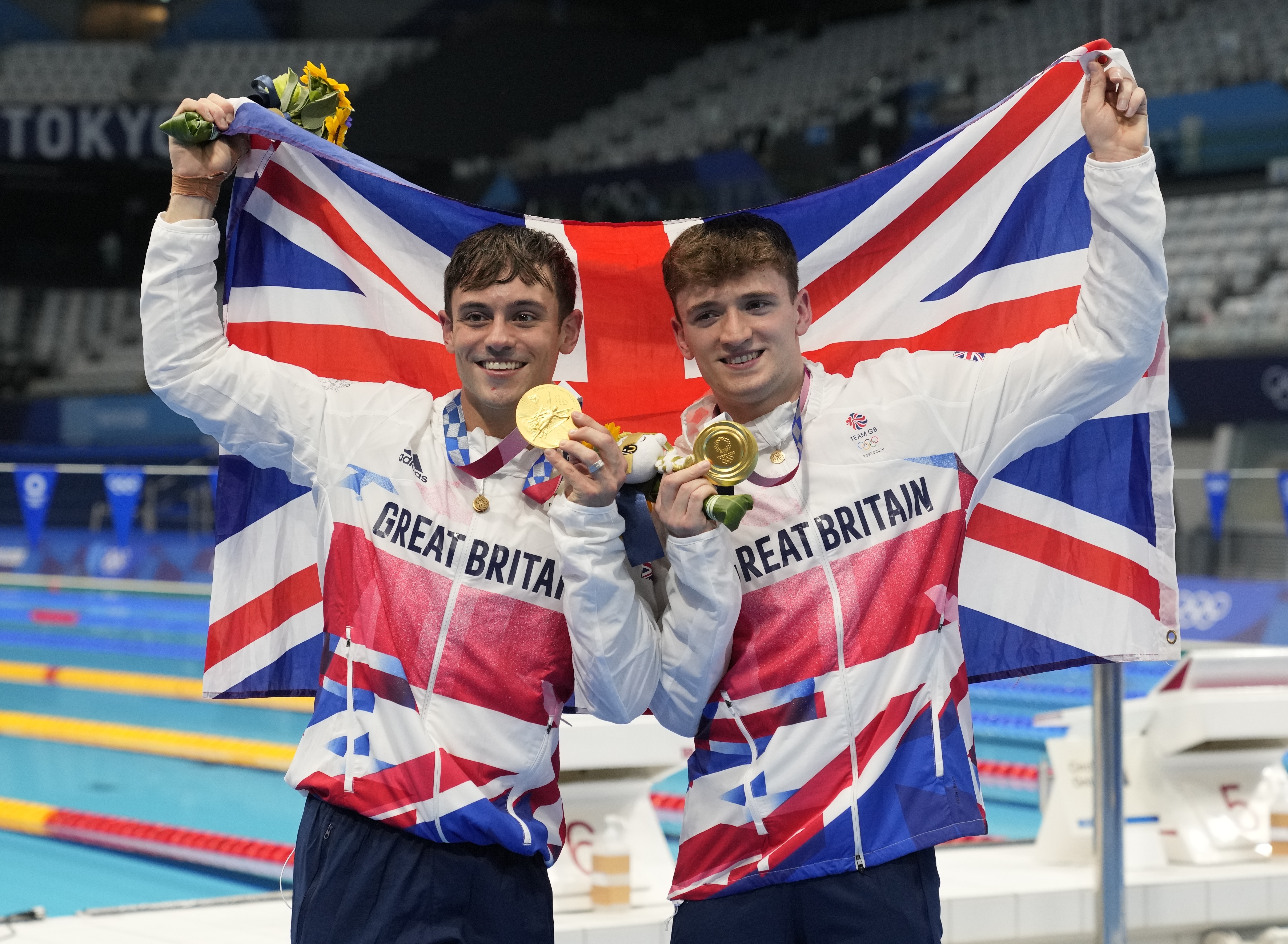 “I feel incredibly proud to say that I am a gay man and also an Olympic champion,” Thomas Daley (left), 27, told reporters after he and diving partner Matty Lee won gold in the men's synchronized the 10-meter platform at the Tokyo Aquatics Centre at the 2020 Summer Olympics.