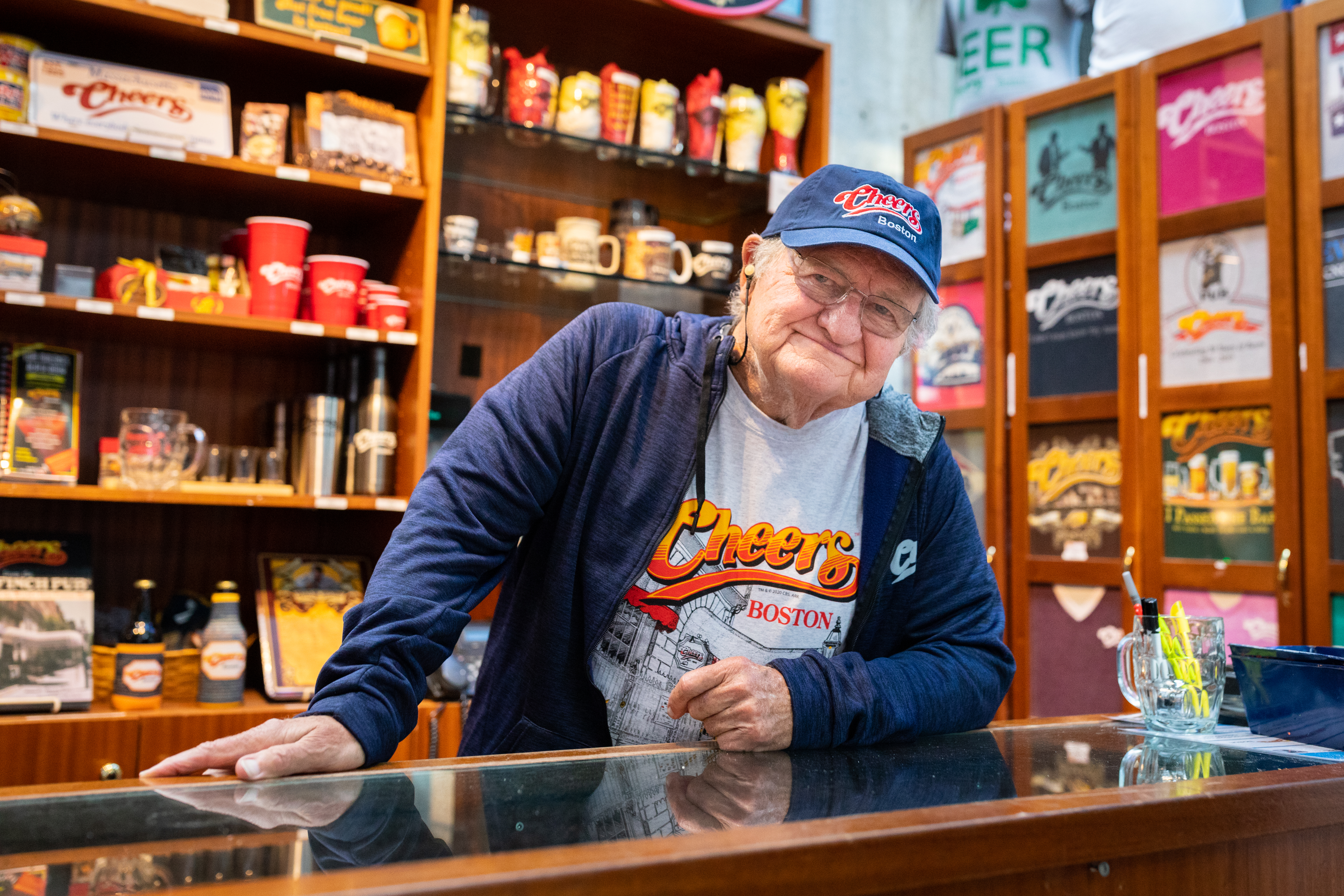 Tom Kershaw, the owner of Cheers, posed for a portrait on the last day the restaurant was open in the Faneuil Hall location.