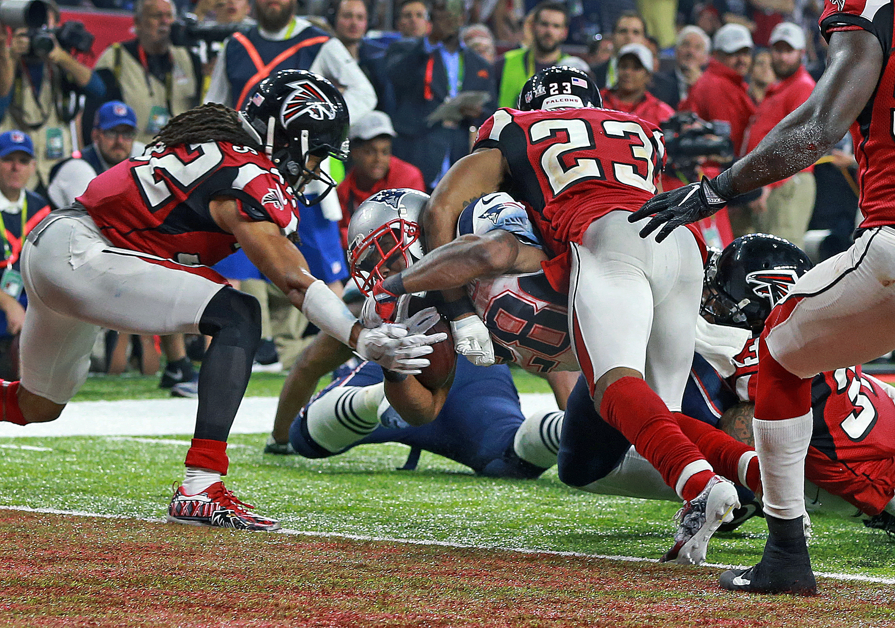 James White scored the winning touchdown for the Patriots in Super Bowl LI.