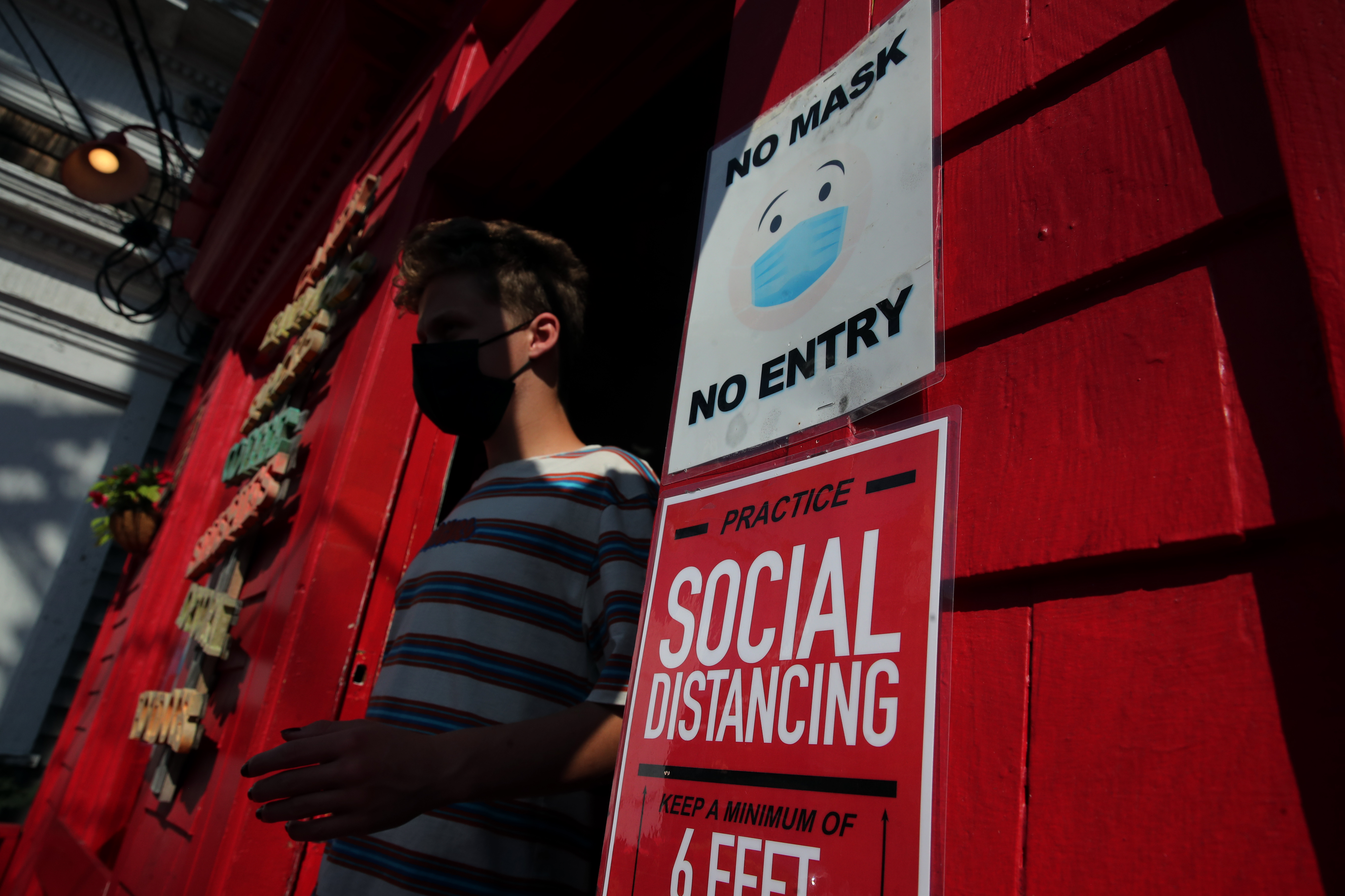 Masks were required indoors in Provincetown in August.